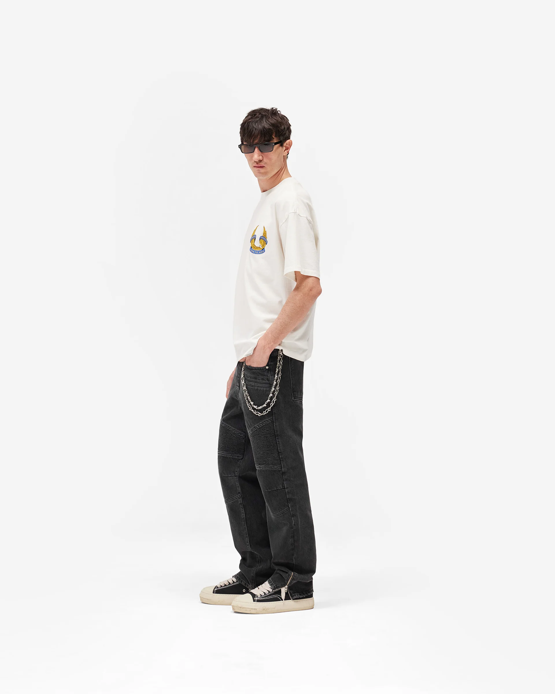 Represent X Belstaff Born To Bike T-Shirt - Flat White - Image 10