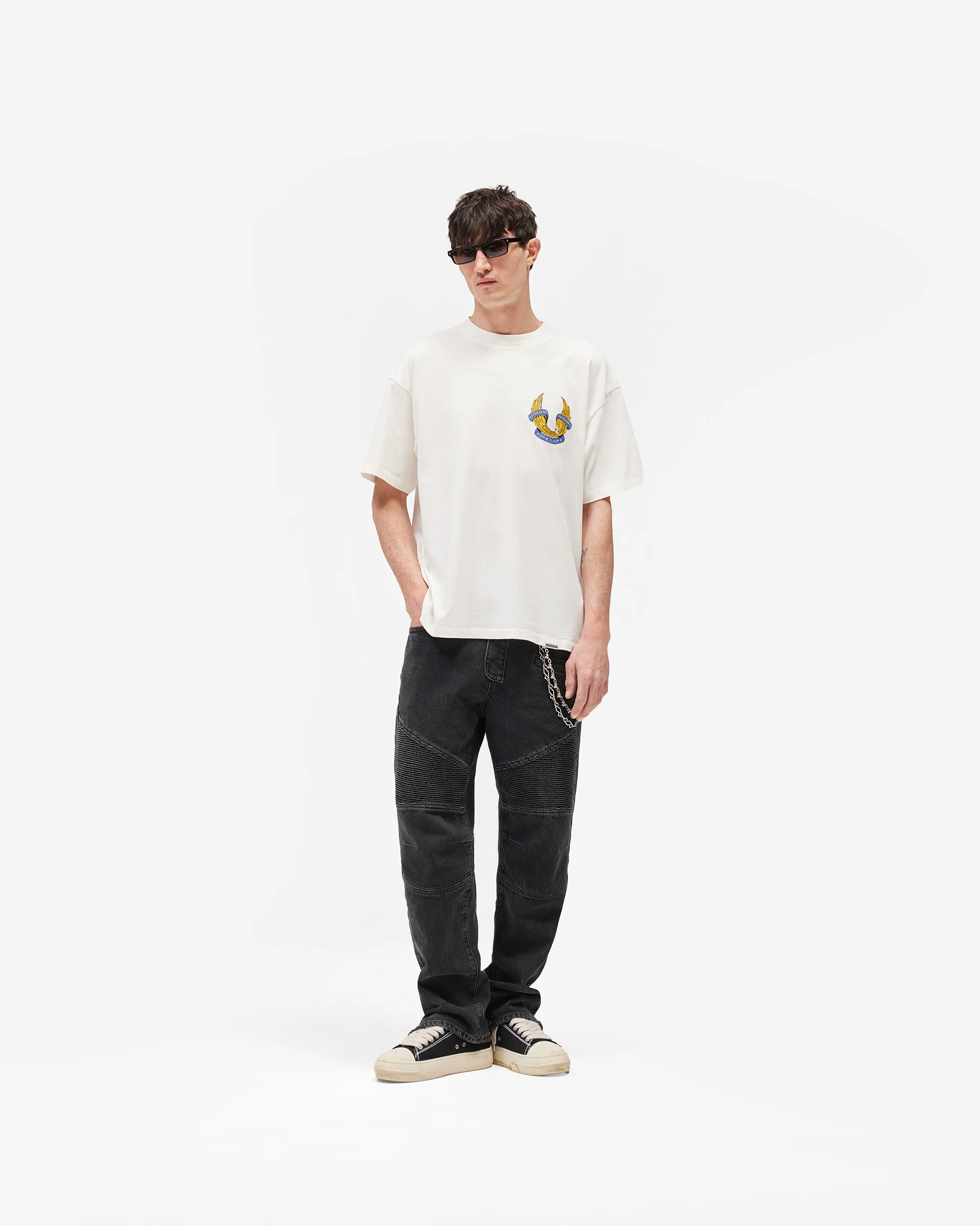 Represent X Belstaff Born To Bike T-Shirt - Flat White - Image 8
