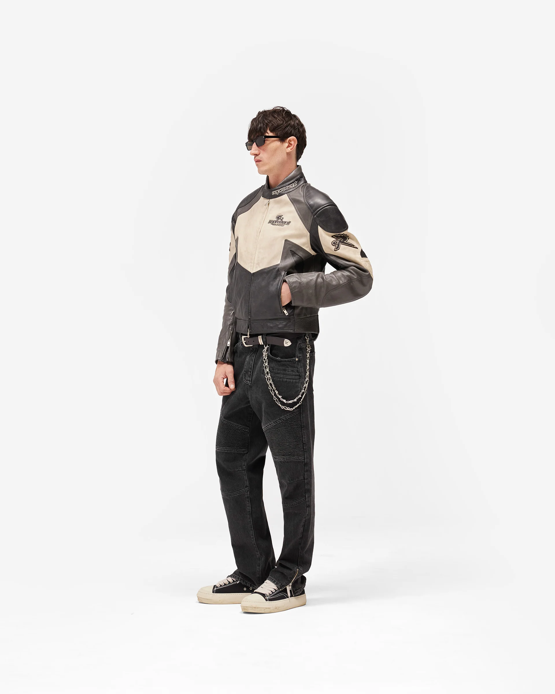 Represent X Belstaff Leather Race Jacket - Black - Image 11
