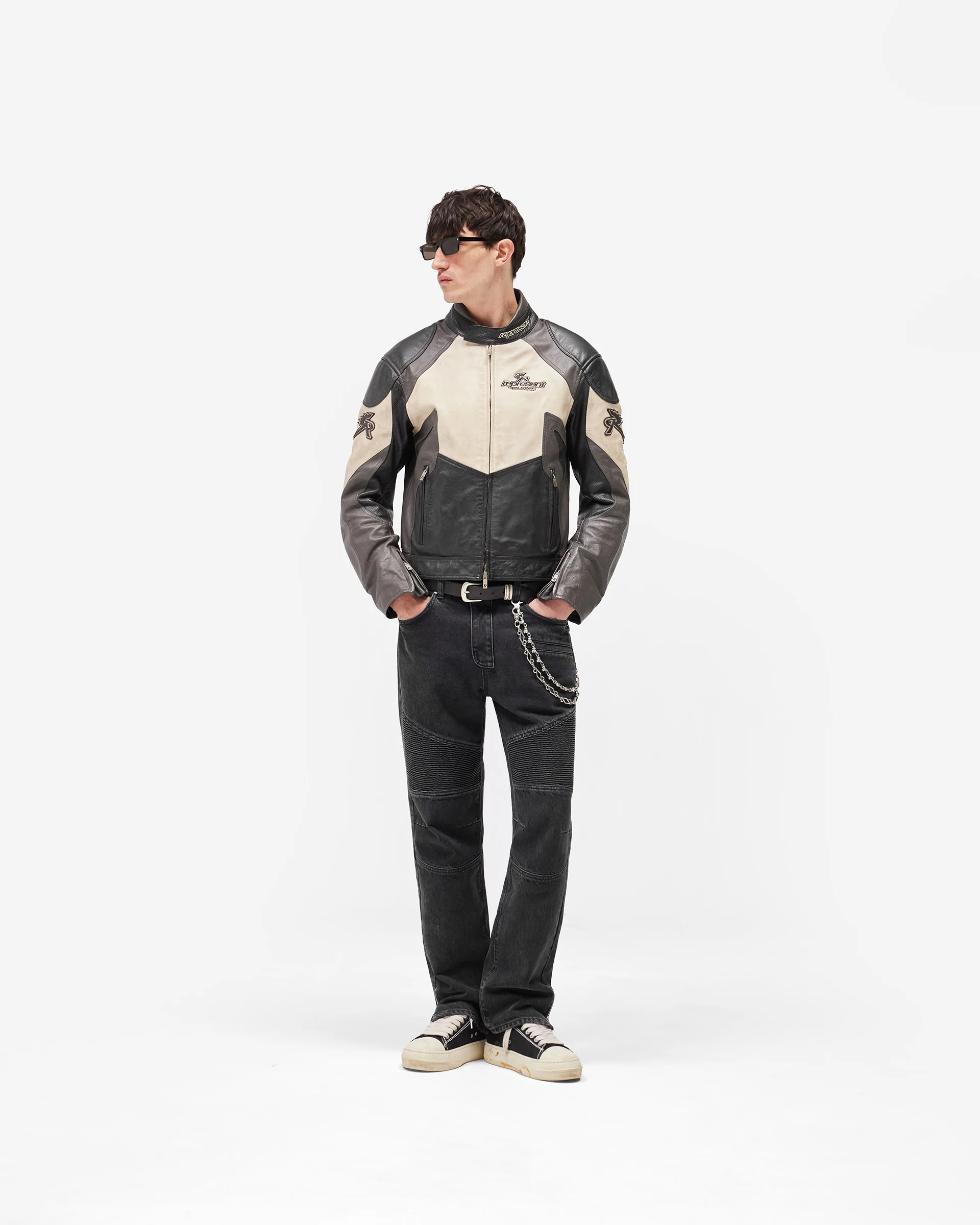Represent X Belstaff Leather Race Jacket - Black - Image 12