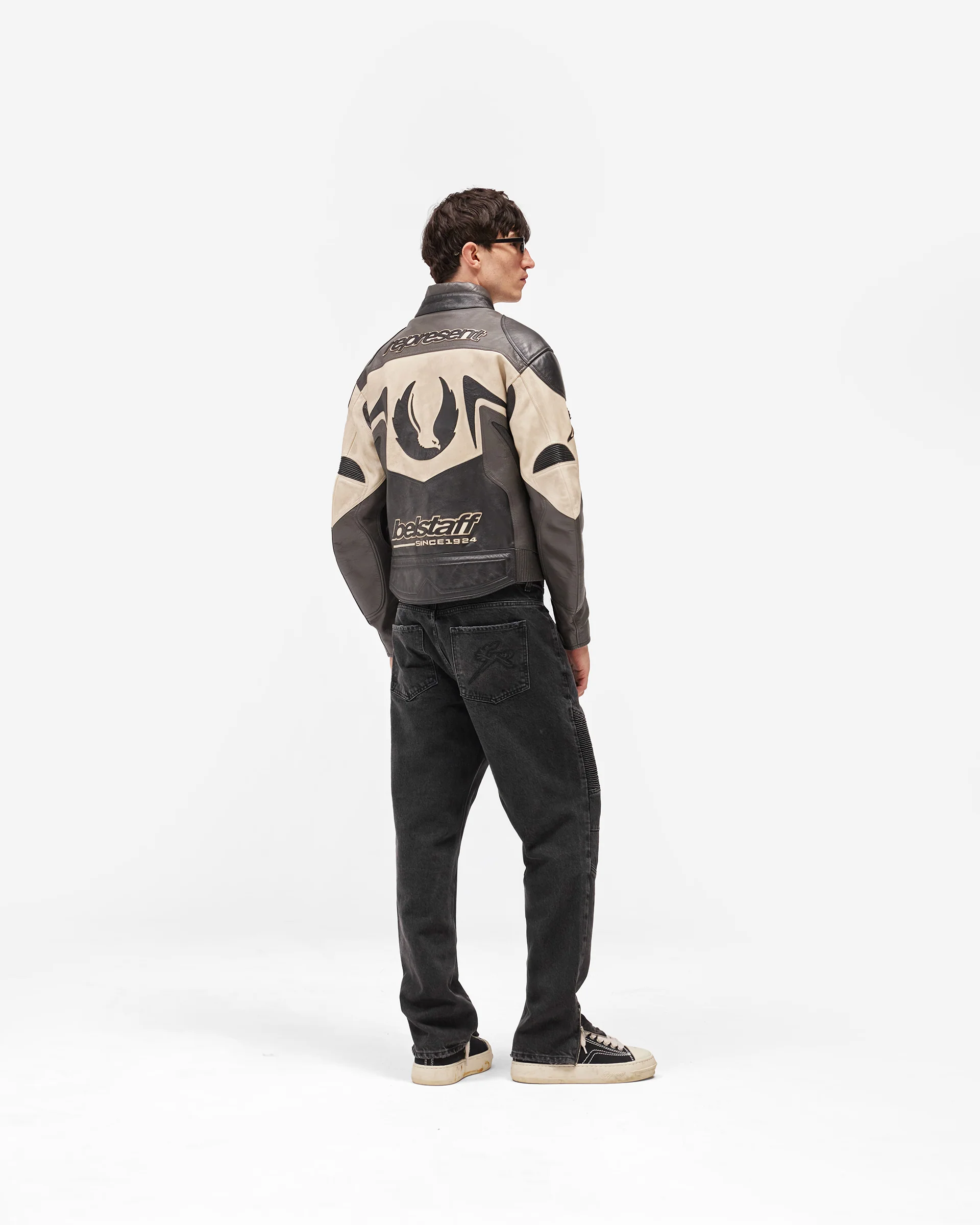 Represent X Belstaff Leather Race Jacket - Black - Image 13