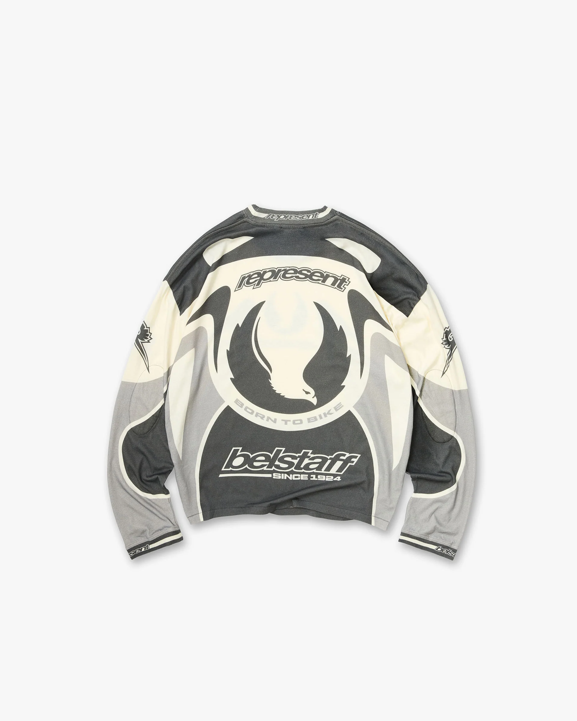 Represent X Belstaff Long Sleeve Racing T-Shirt - Dark Grey - Image 2
