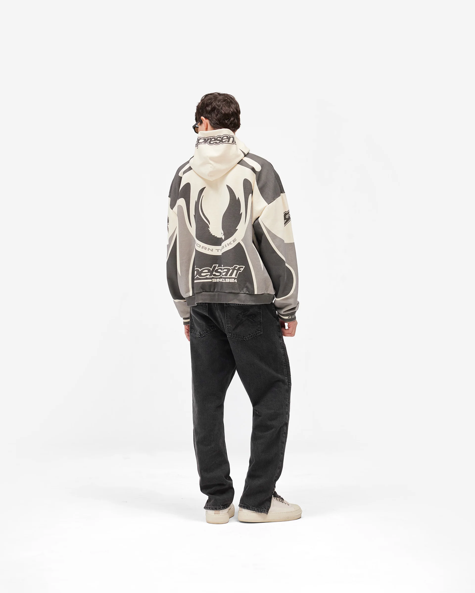 Represent X Belstaff Racing Hoodie - Dark Grey - Image 10