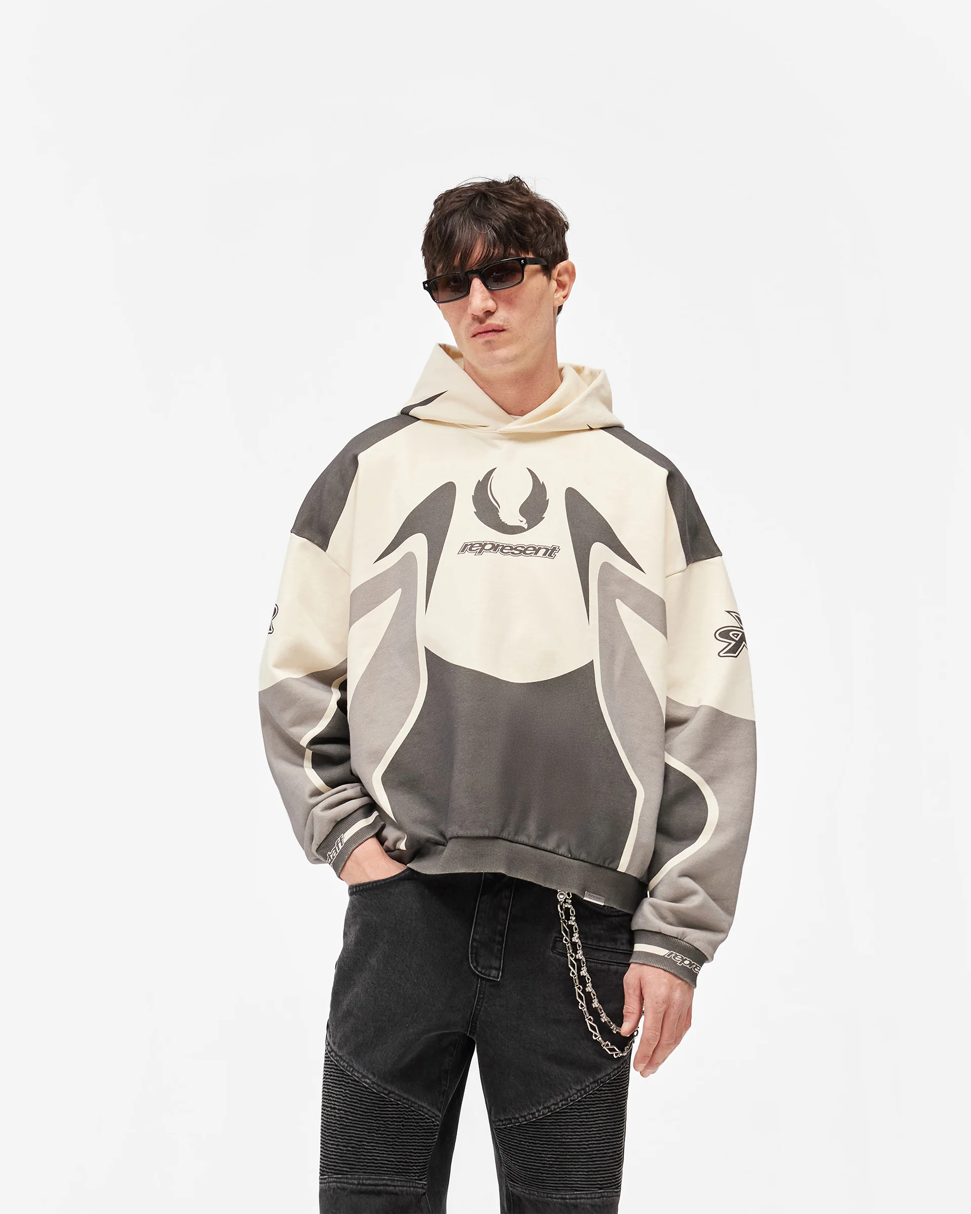 Represent X Belstaff Racing Hoodie - Dark Grey - Image 3