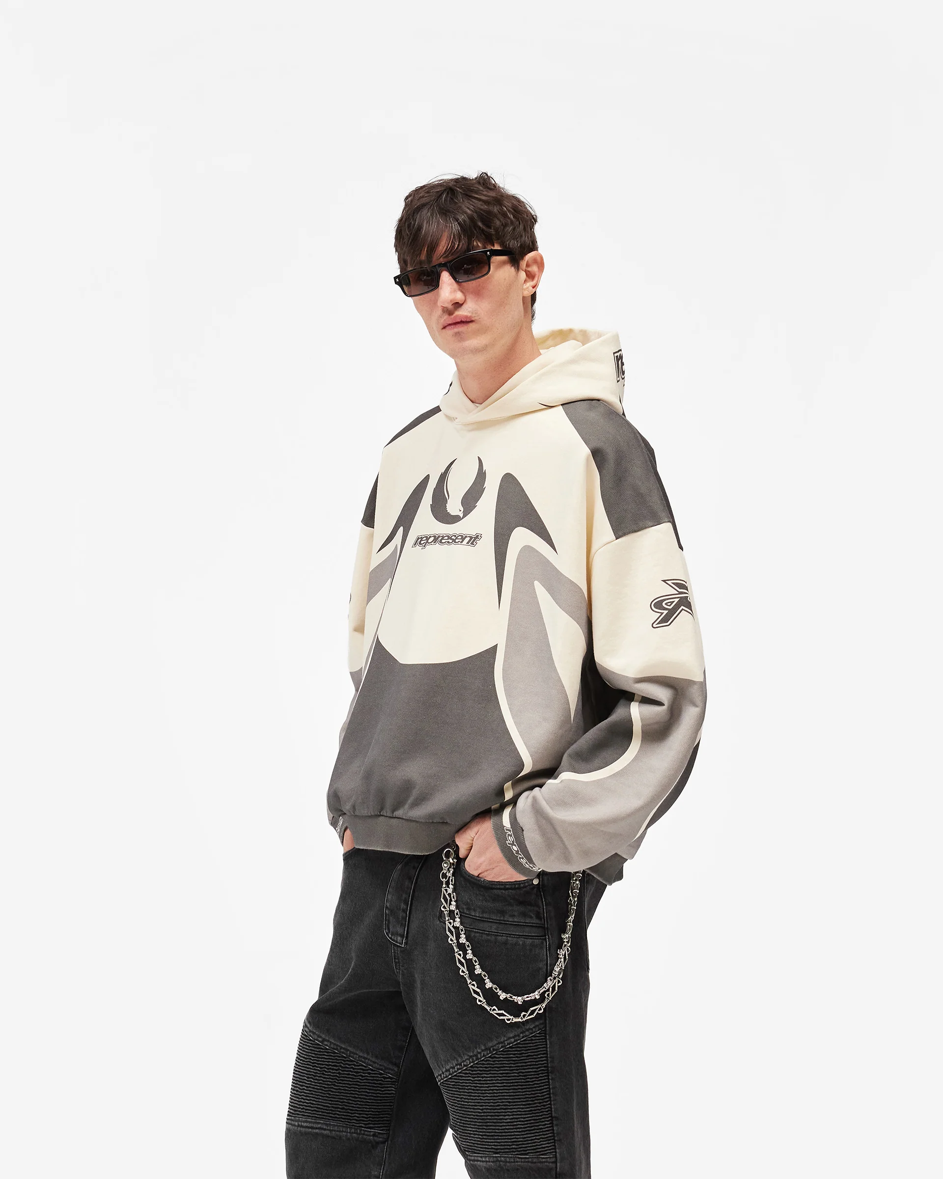 Represent X Belstaff Racing Hoodie - Dark Grey - Image 4