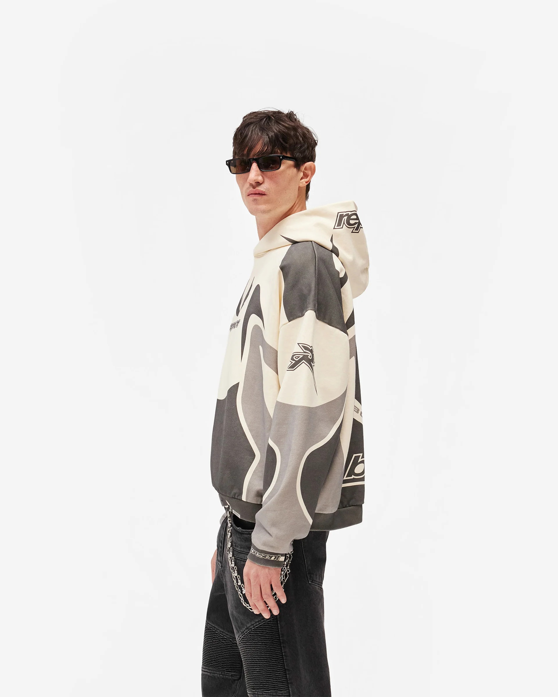 Represent X Belstaff Racing Hoodie - Dark Grey - Image 5