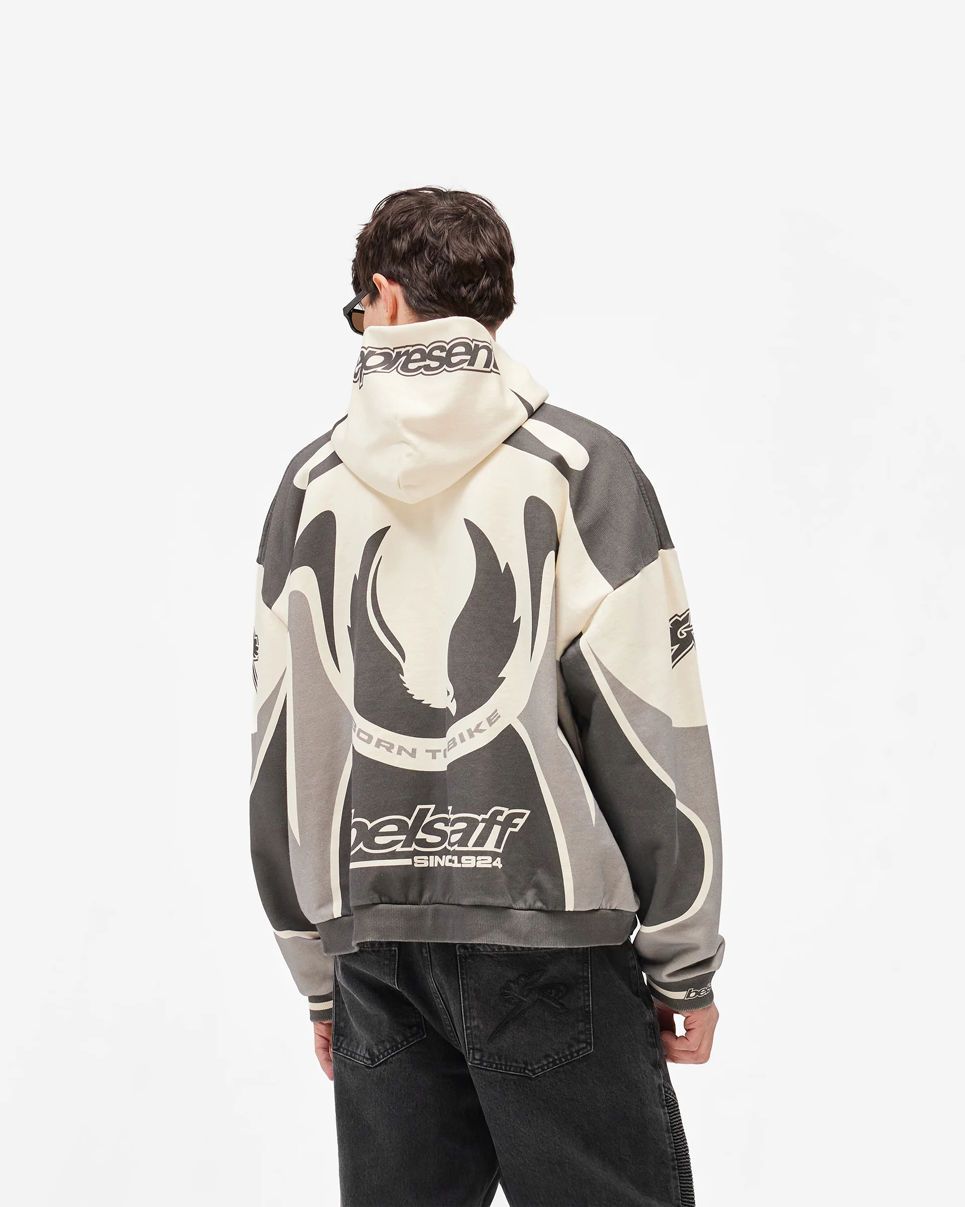 Represent X Belstaff Racing Hoodie - Dark Grey - Image 6