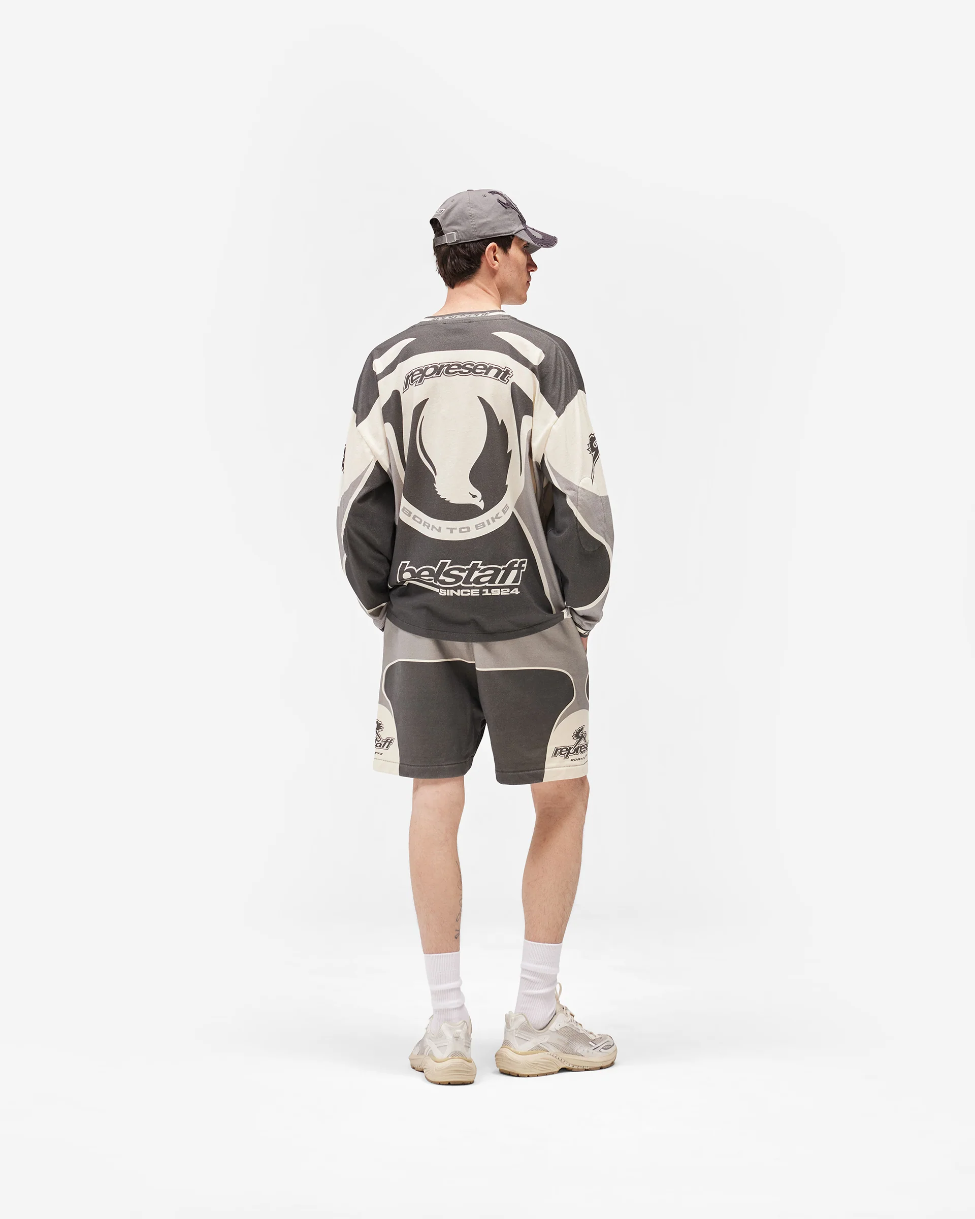 Represent X Belstaff Racing Shorts - Dark Grey - Image 10