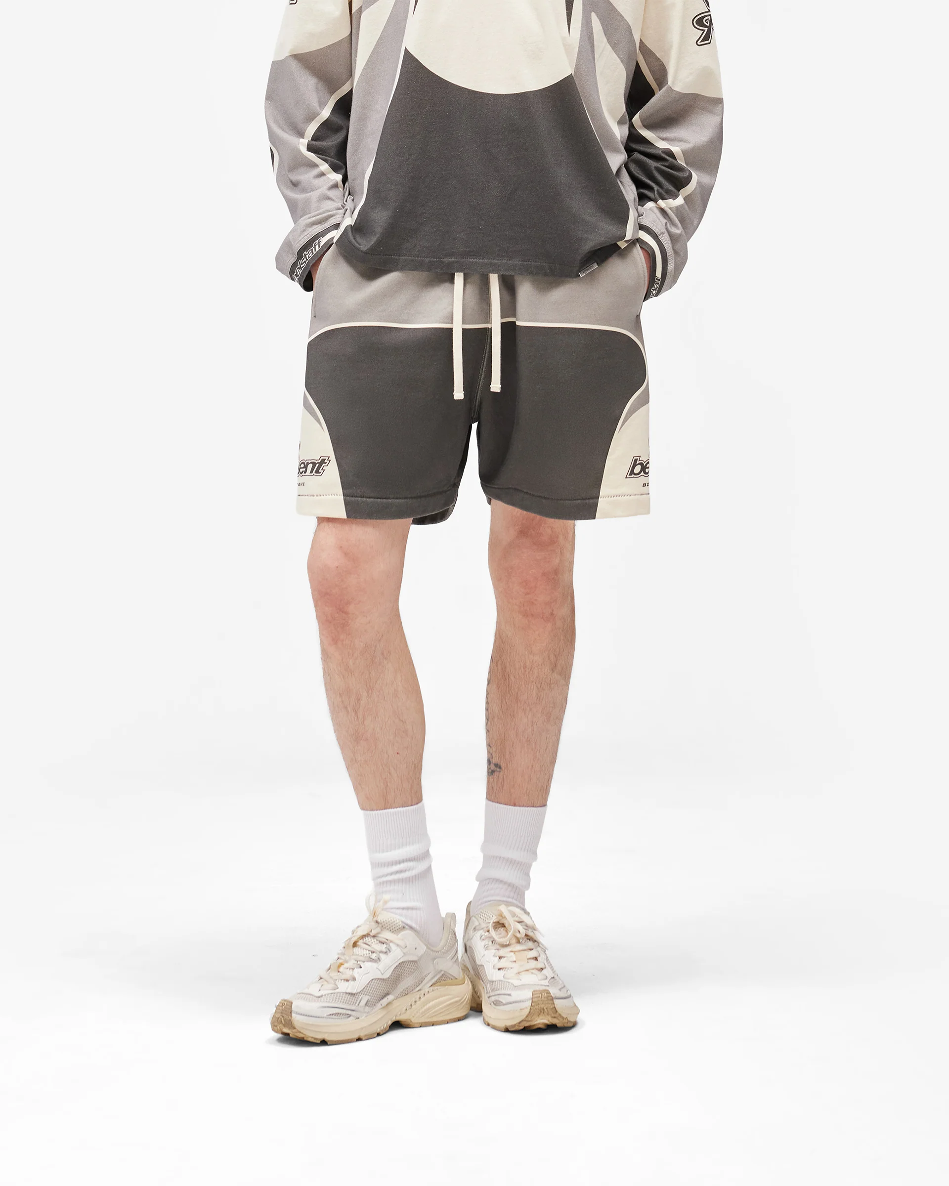 Represent X Belstaff Racing Shorts - Dark Grey - Image 3