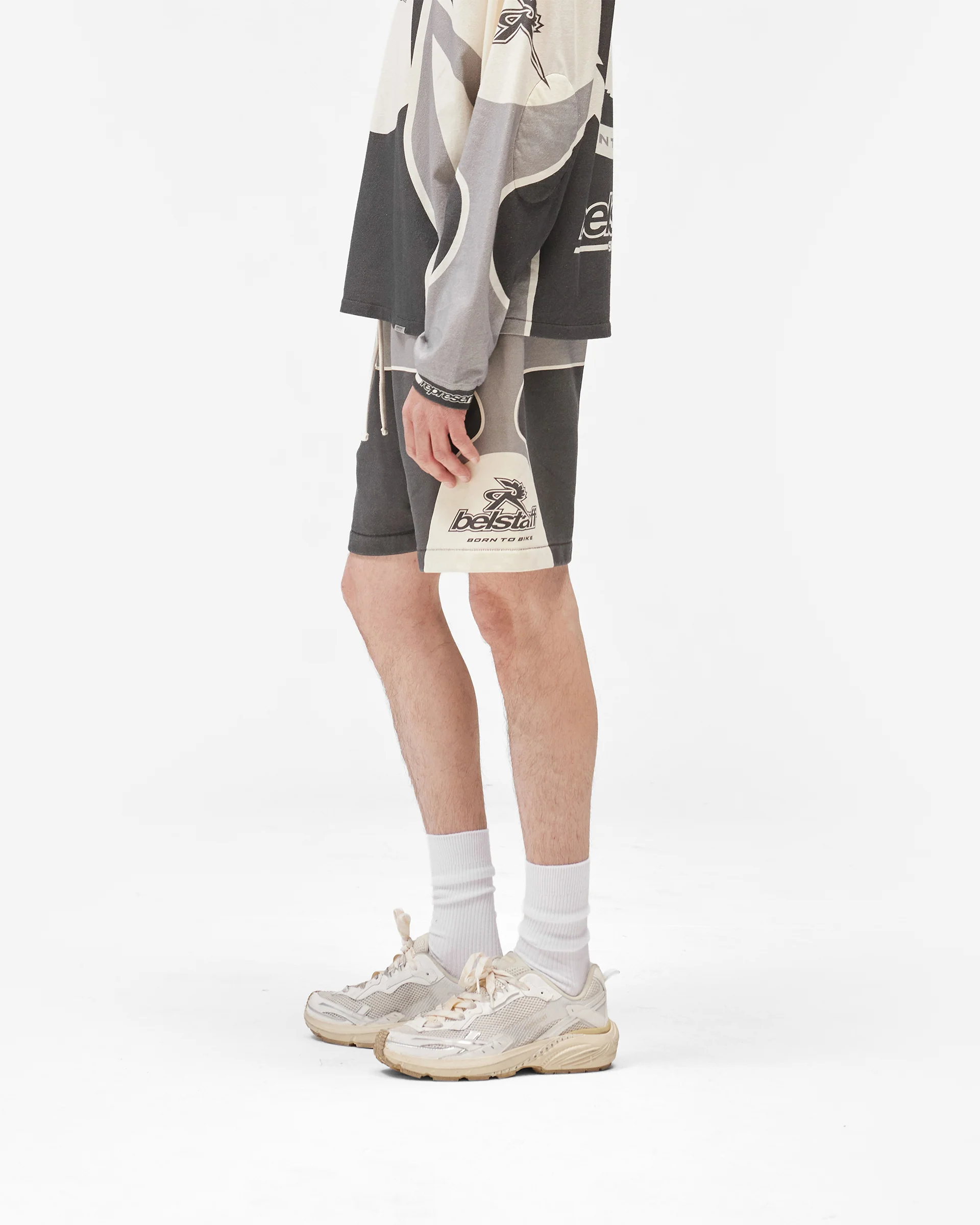 Represent X Belstaff Racing Shorts - Dark Grey - Image 4