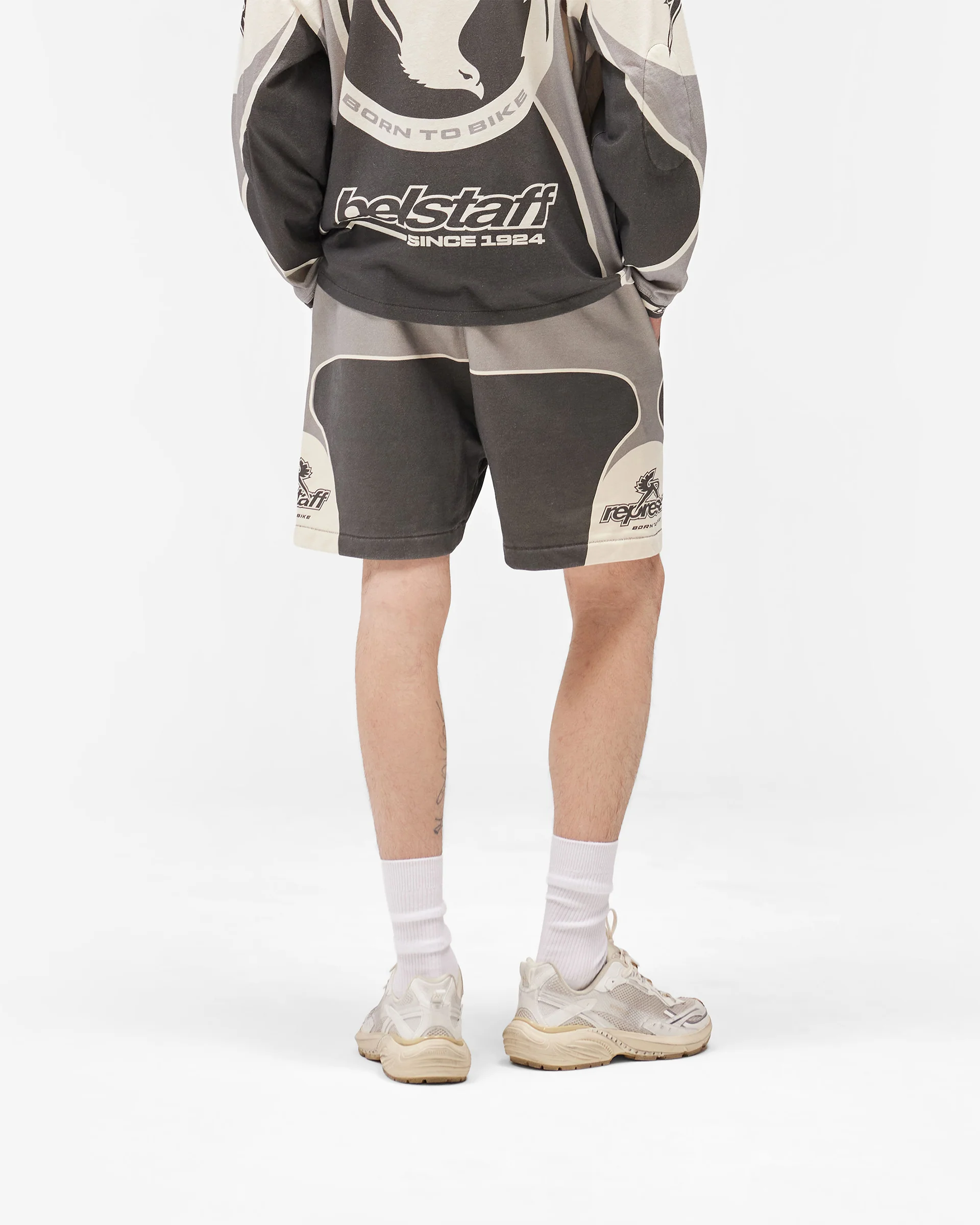 Represent X Belstaff Racing Shorts - Dark Grey - Image 5