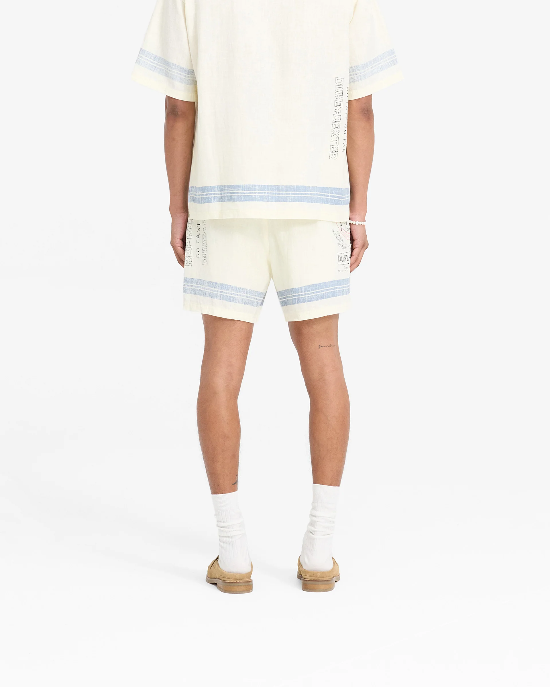 Represent X Duke + Dexter Mountain Lion Resort Short - Ecru - Image 5