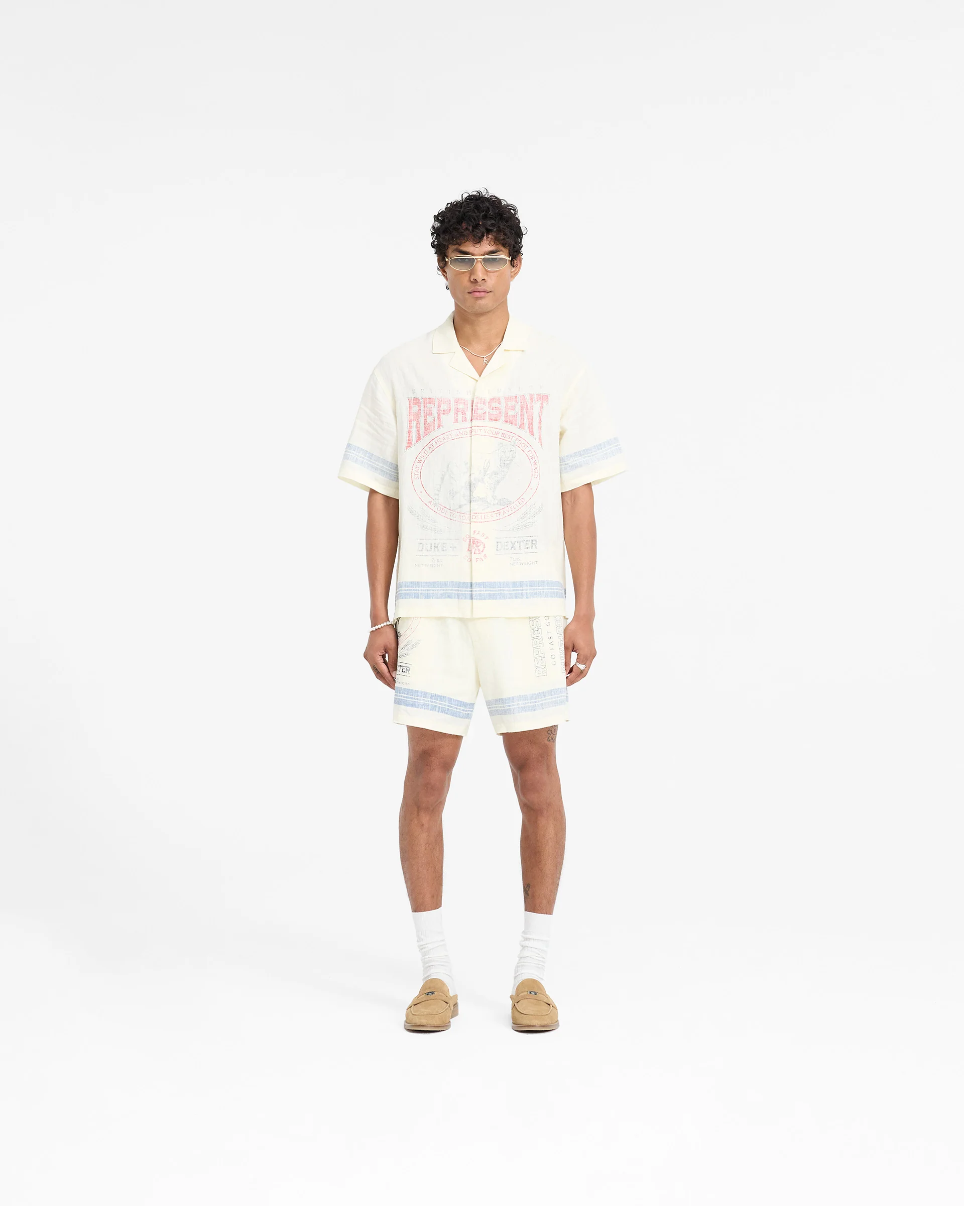 Represent X Duke + Dexter Mountain Lion Resort Short - Ecru - Image 6