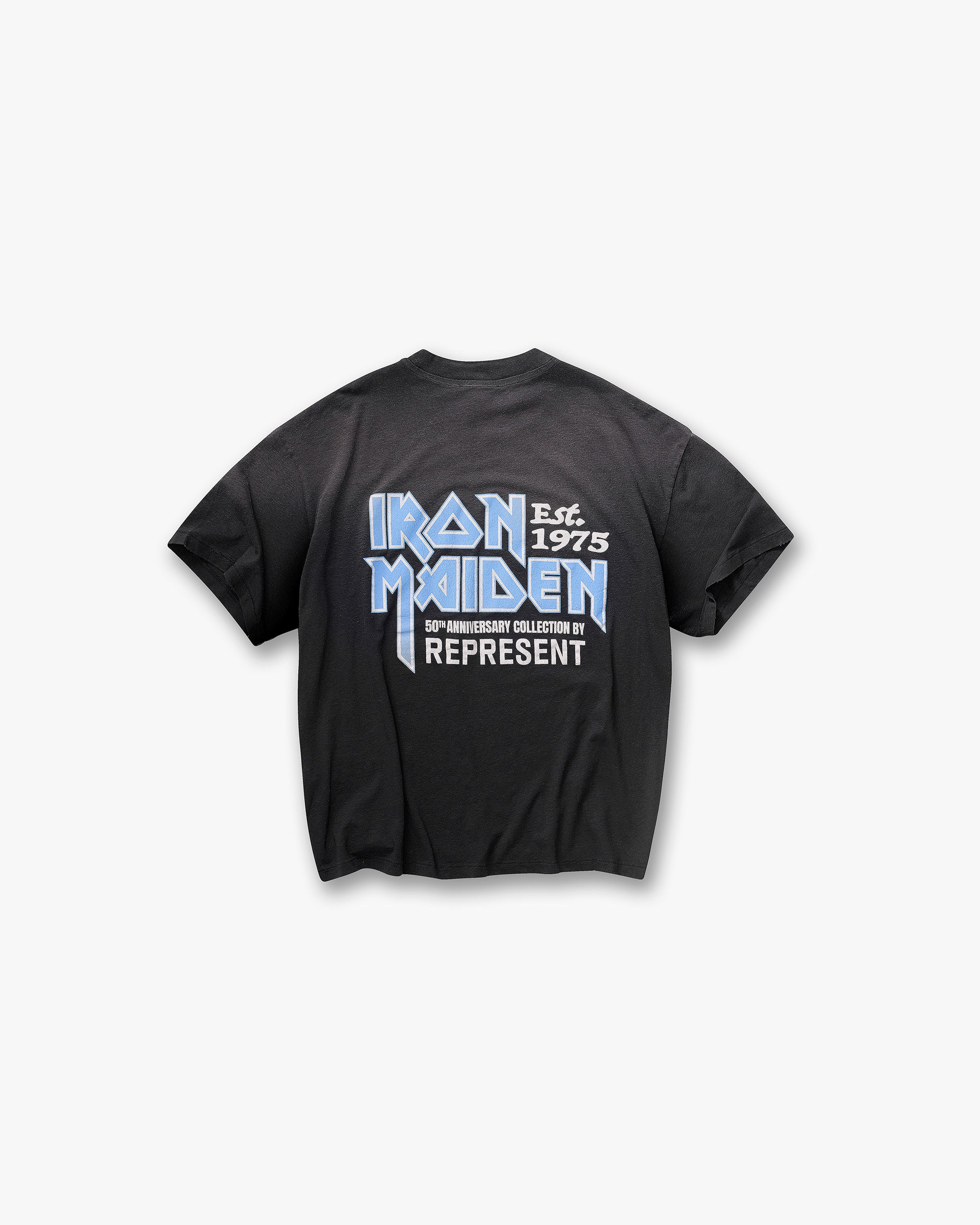 Represent X Iron Maiden Anniversary T-Shirt - Stained Black - Image 2