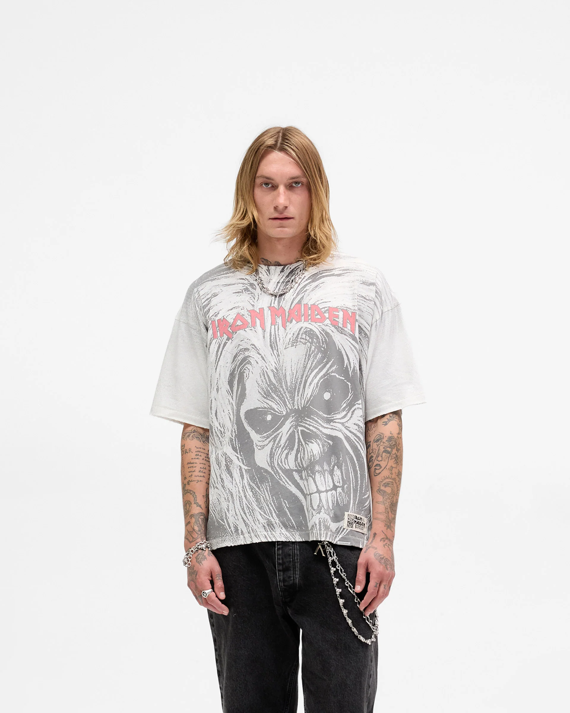 Represent X Iron Maiden Killers T-Shirt - Flat White - Image 3