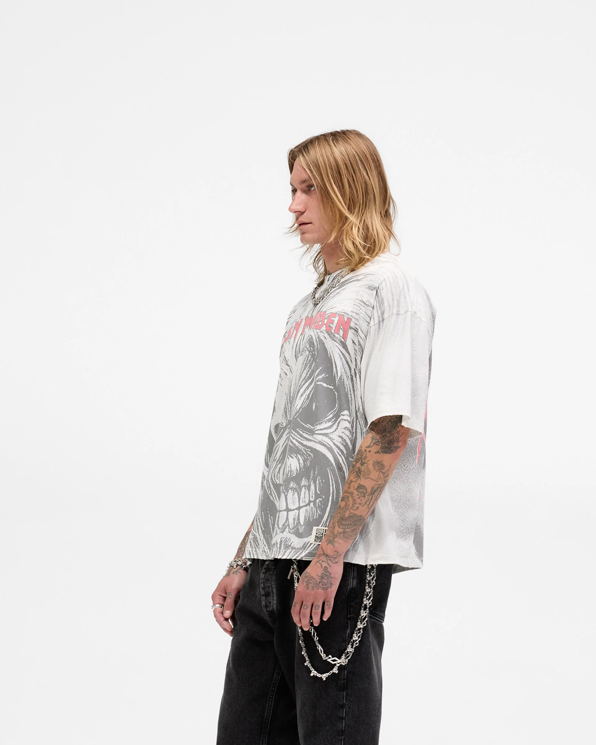 Represent X Iron Maiden Killers T-Shirt - Flat White - Image 4