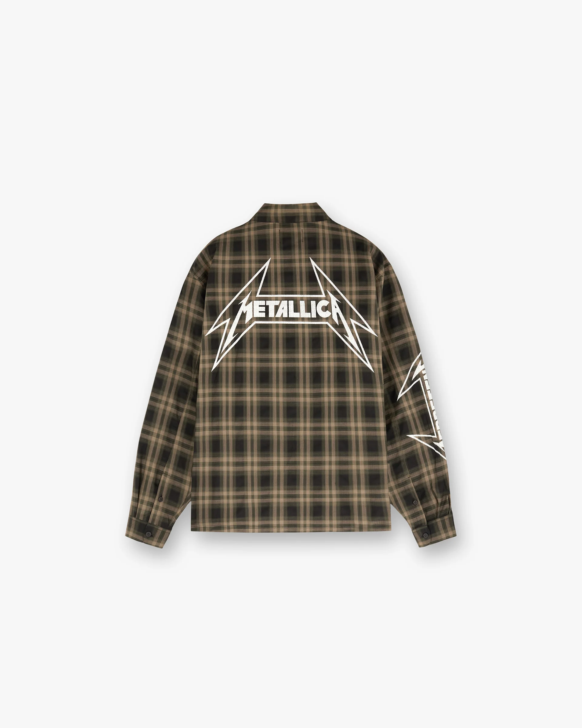 Represent X Metallica Flannel Shirt - Tobacco - Image 2