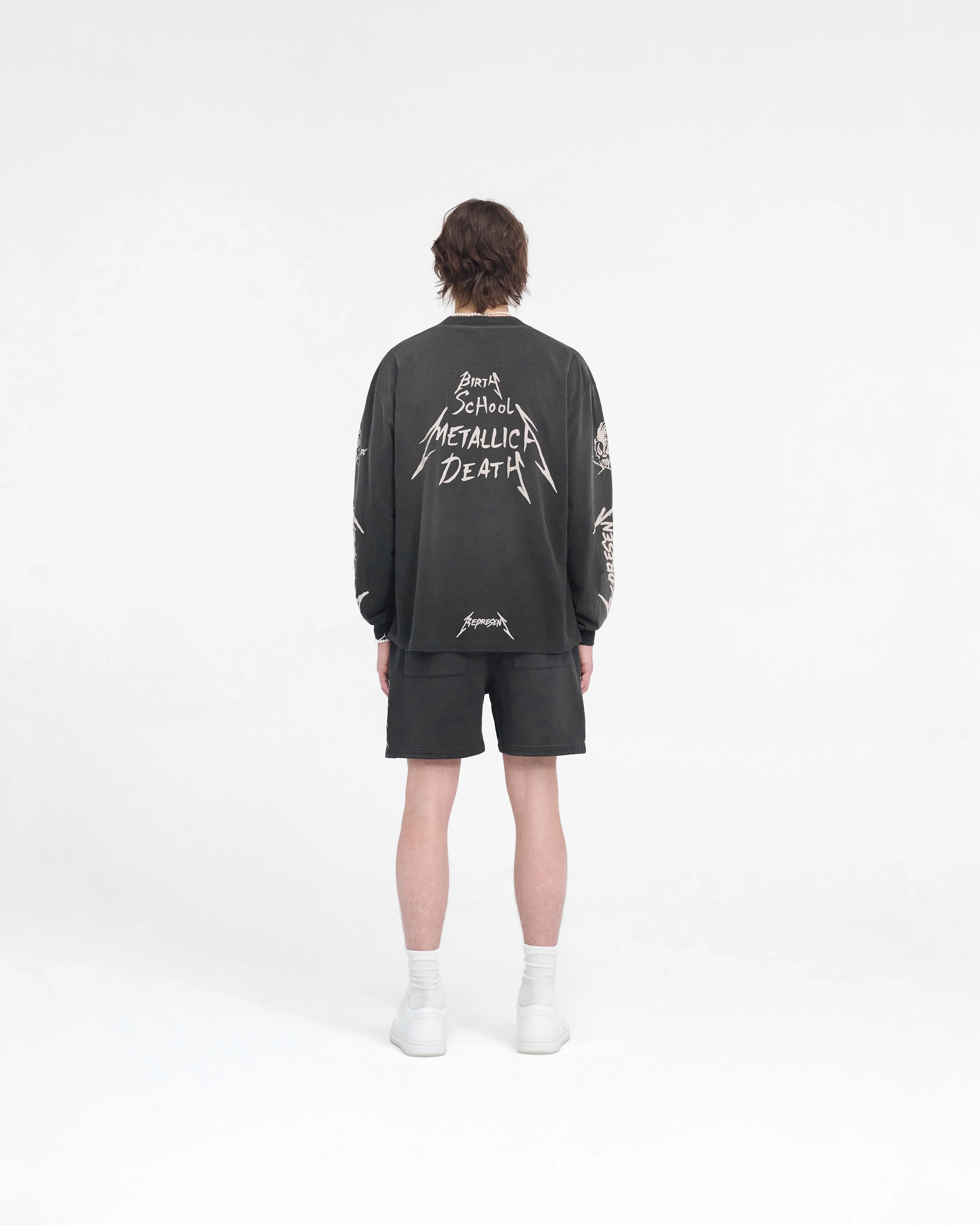 Represent X Metallica Garage Inc Long Sleeve T-Shirt - Stained Black - Image 8