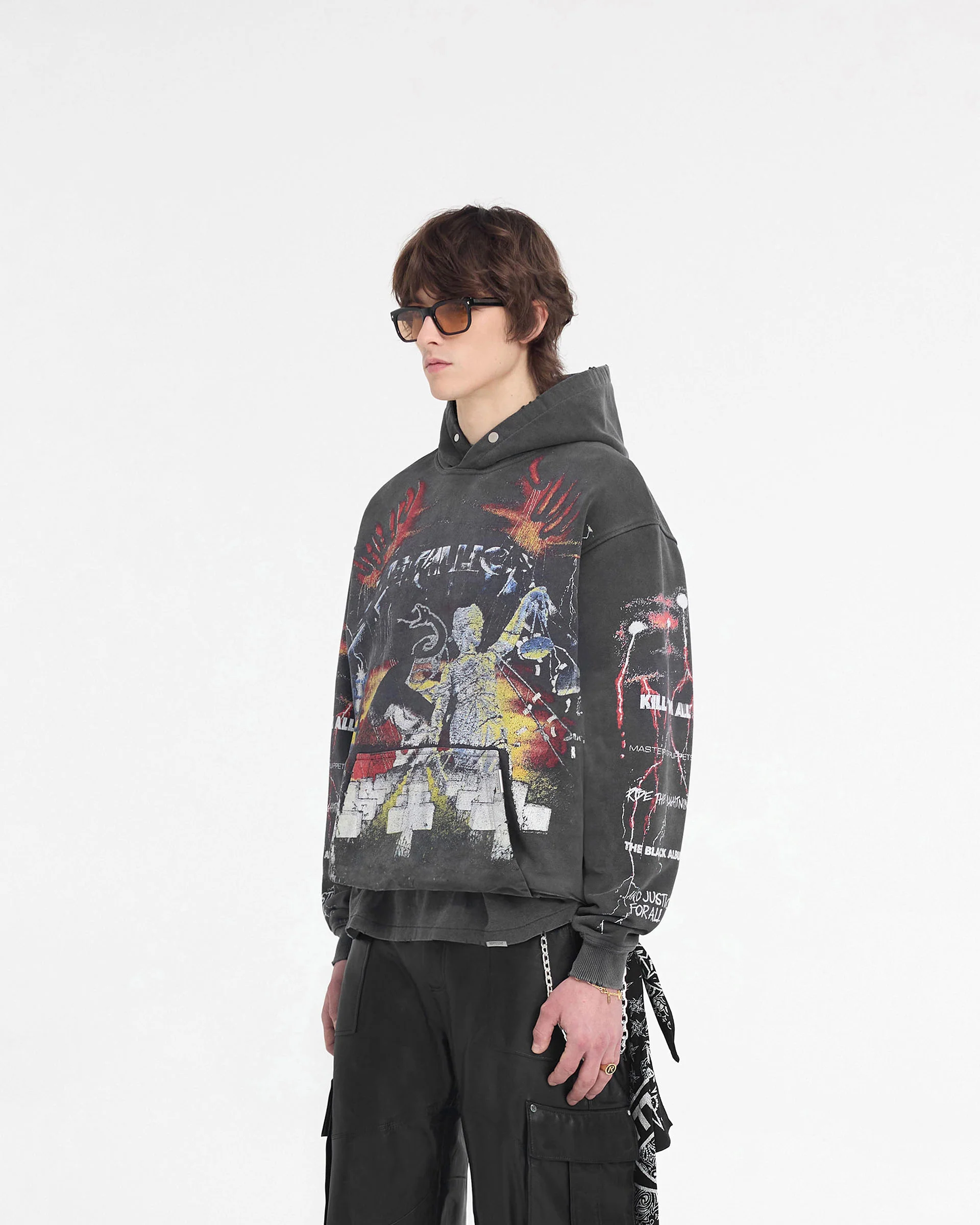 Represent X Metallica Master Of Puppets Hoodie - Vintage Grey - Image 4