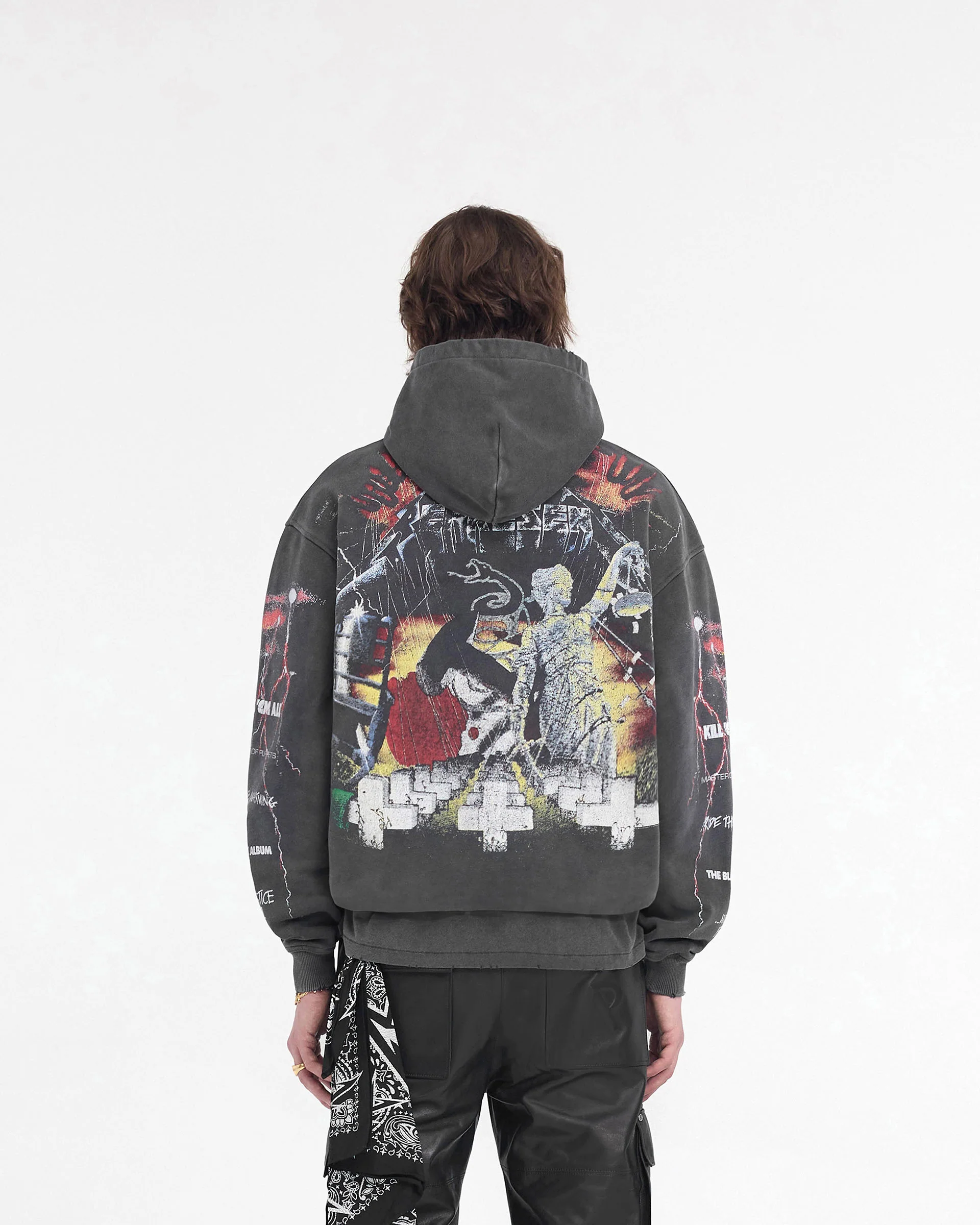 Represent X Metallica Master Of Puppets Hoodie - Vintage Grey - Image 5