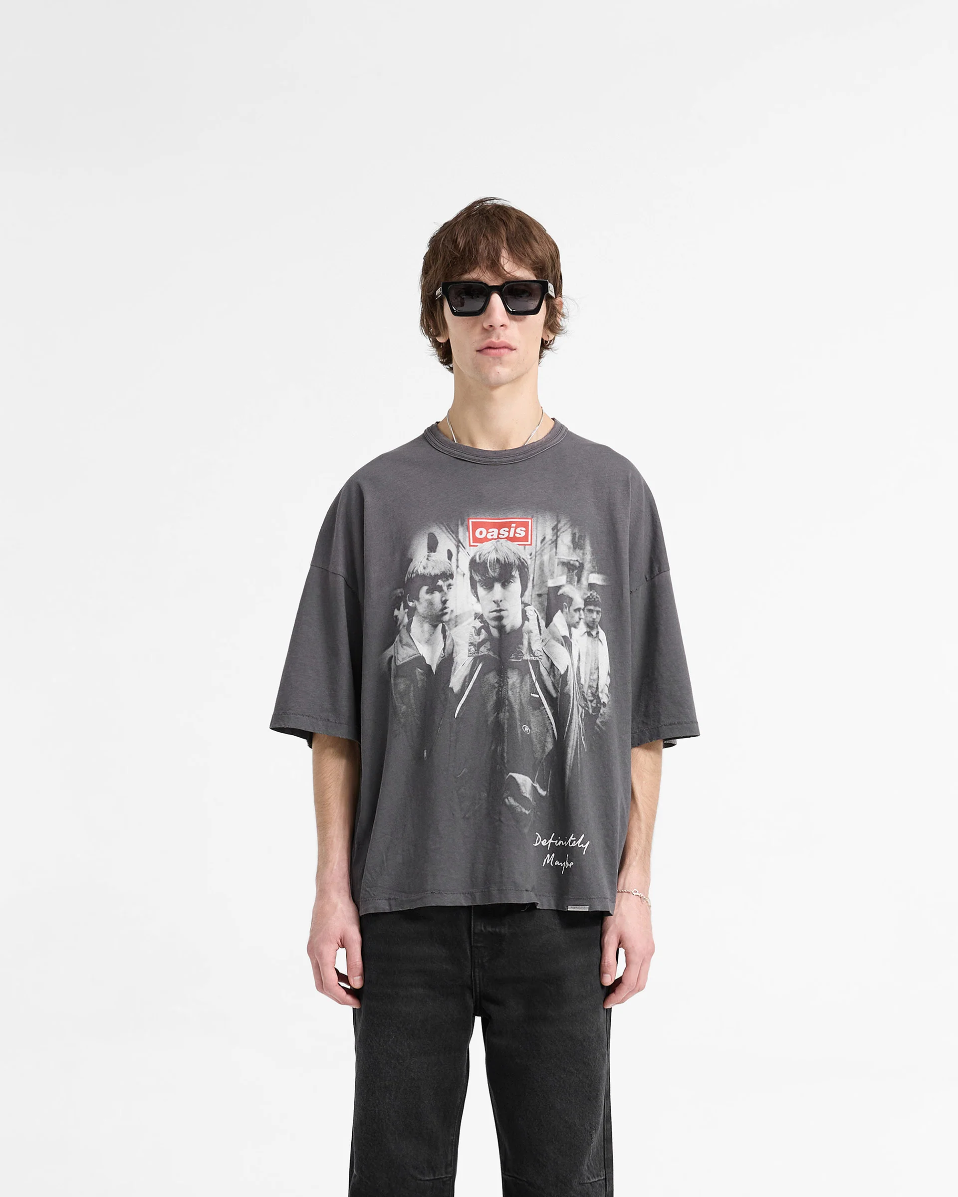 Represent X Oasis Definitely Maybe T-Shirt - Washed Black - Image 3