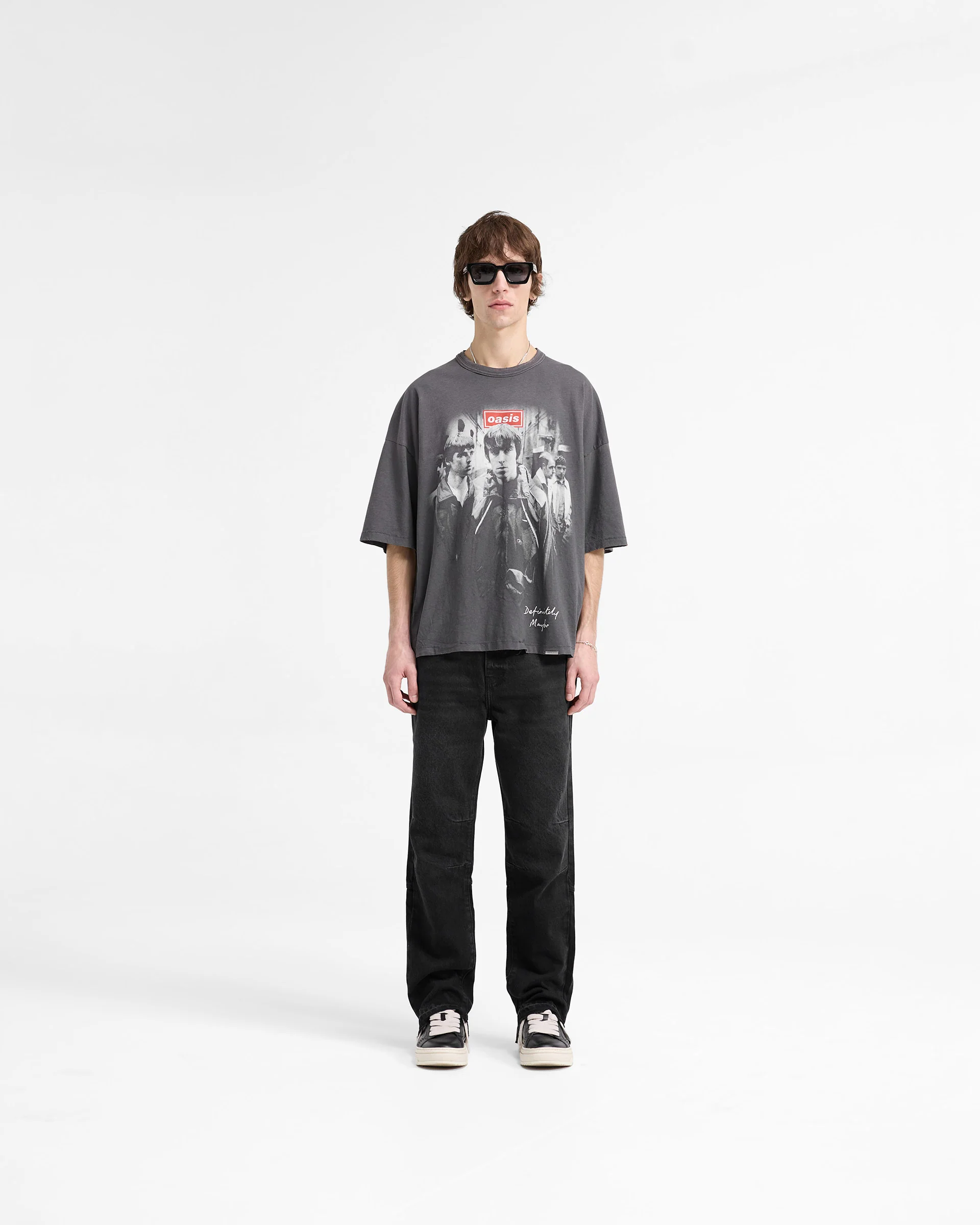 Represent X Oasis Definitely Maybe T-Shirt - Washed Black - Image 5