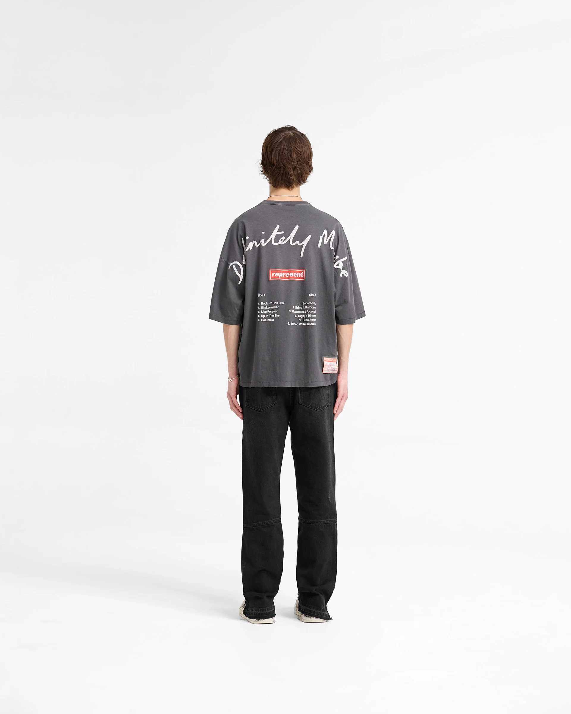 Represent X Oasis Definitely Maybe T-Shirt - Washed Black - Image 6