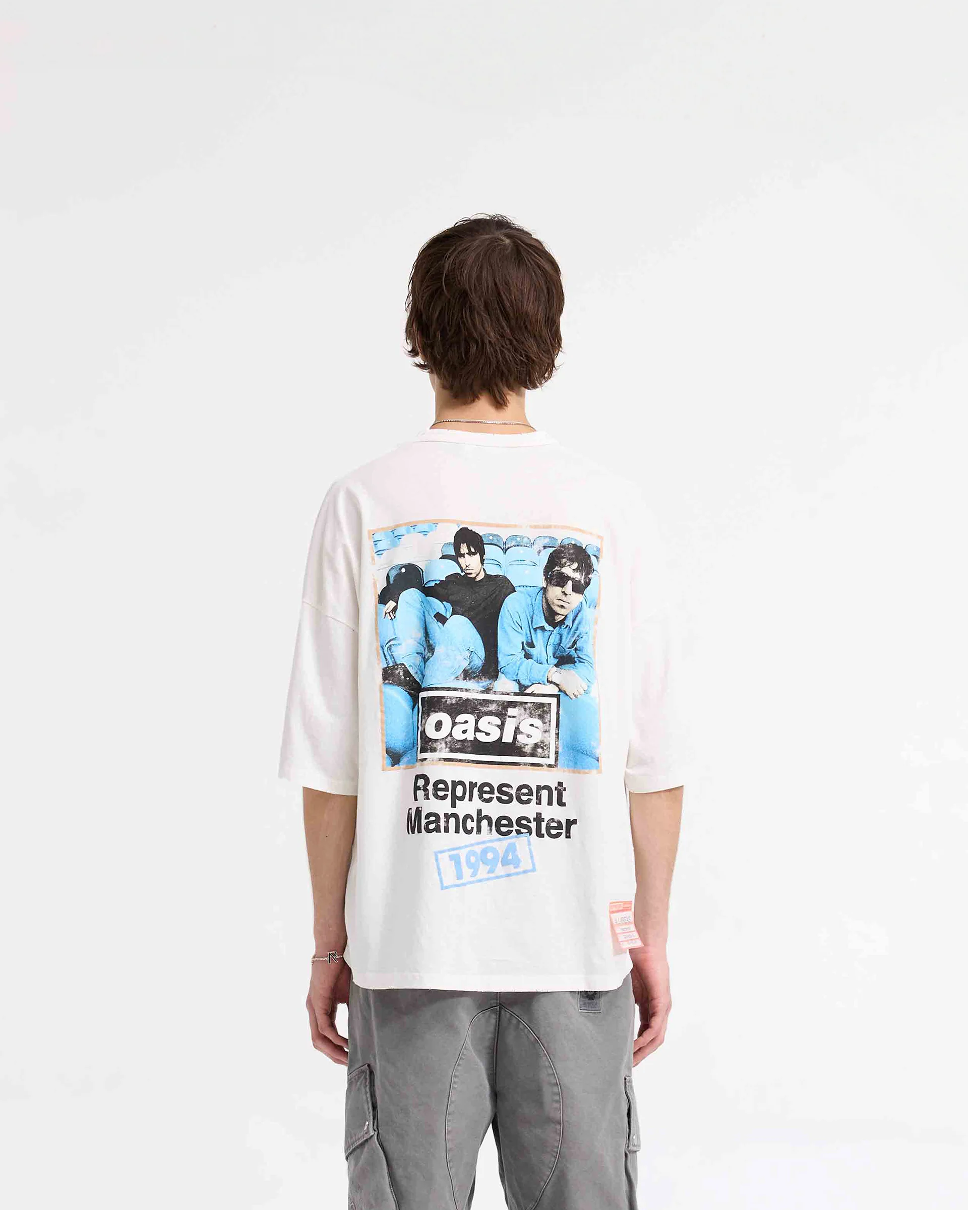 Represent X Oasis Maine Road T-Shirt - Flat White - Image 4