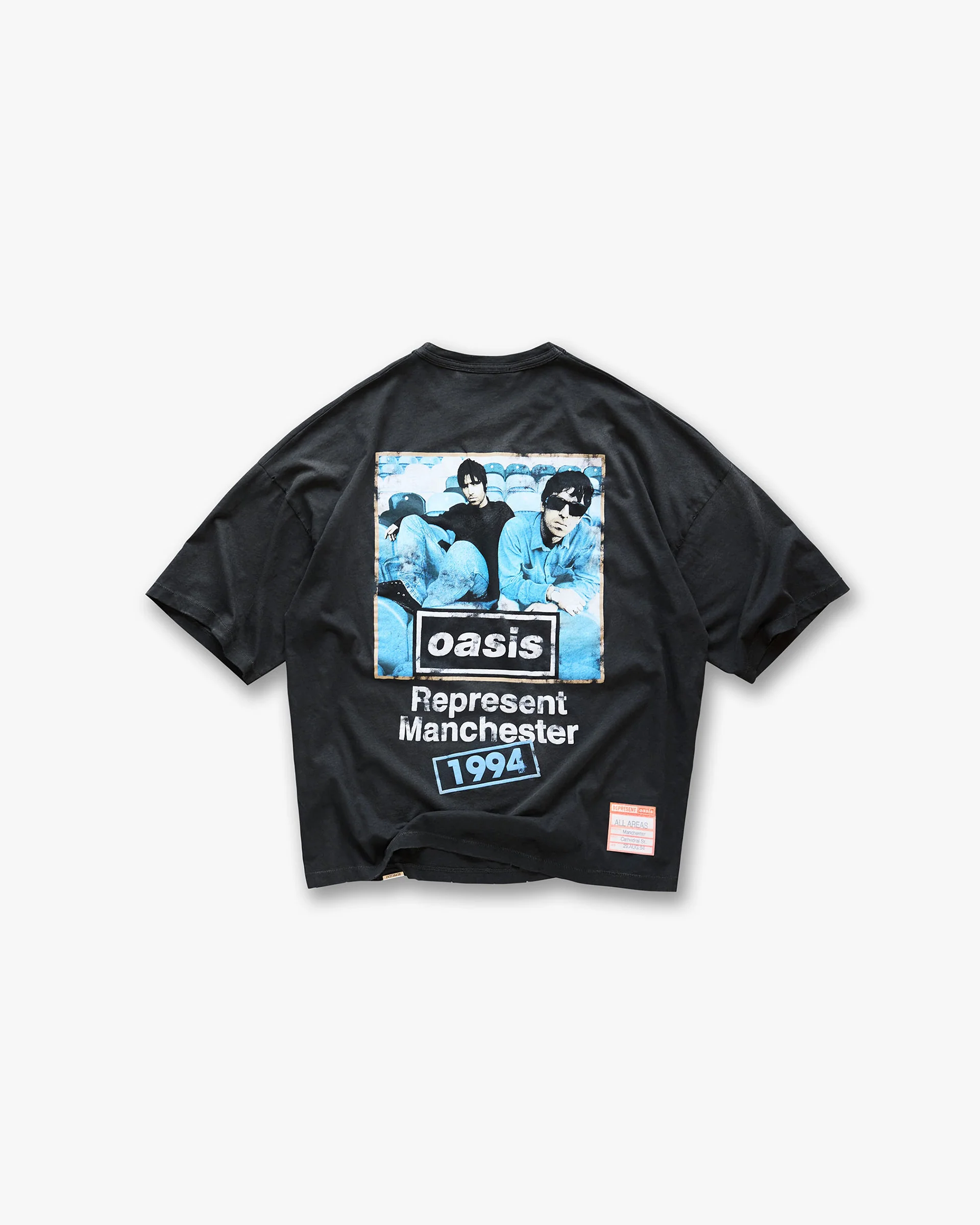 Represent X Oasis Maine Road T-Shirt - Washed Black - Image 2