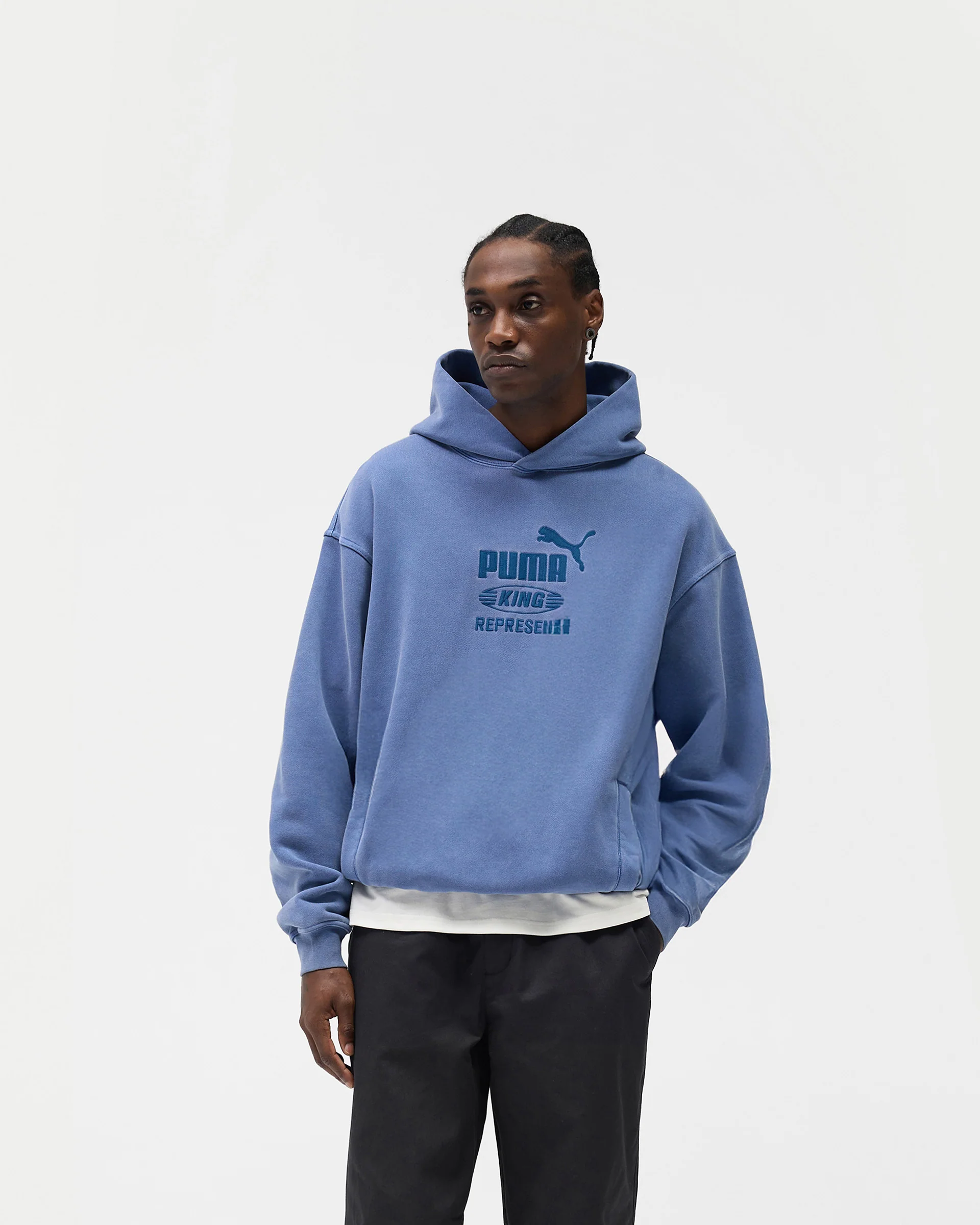 Represent X Puma Graphic Hoodie - Blue Dusk - Image 3