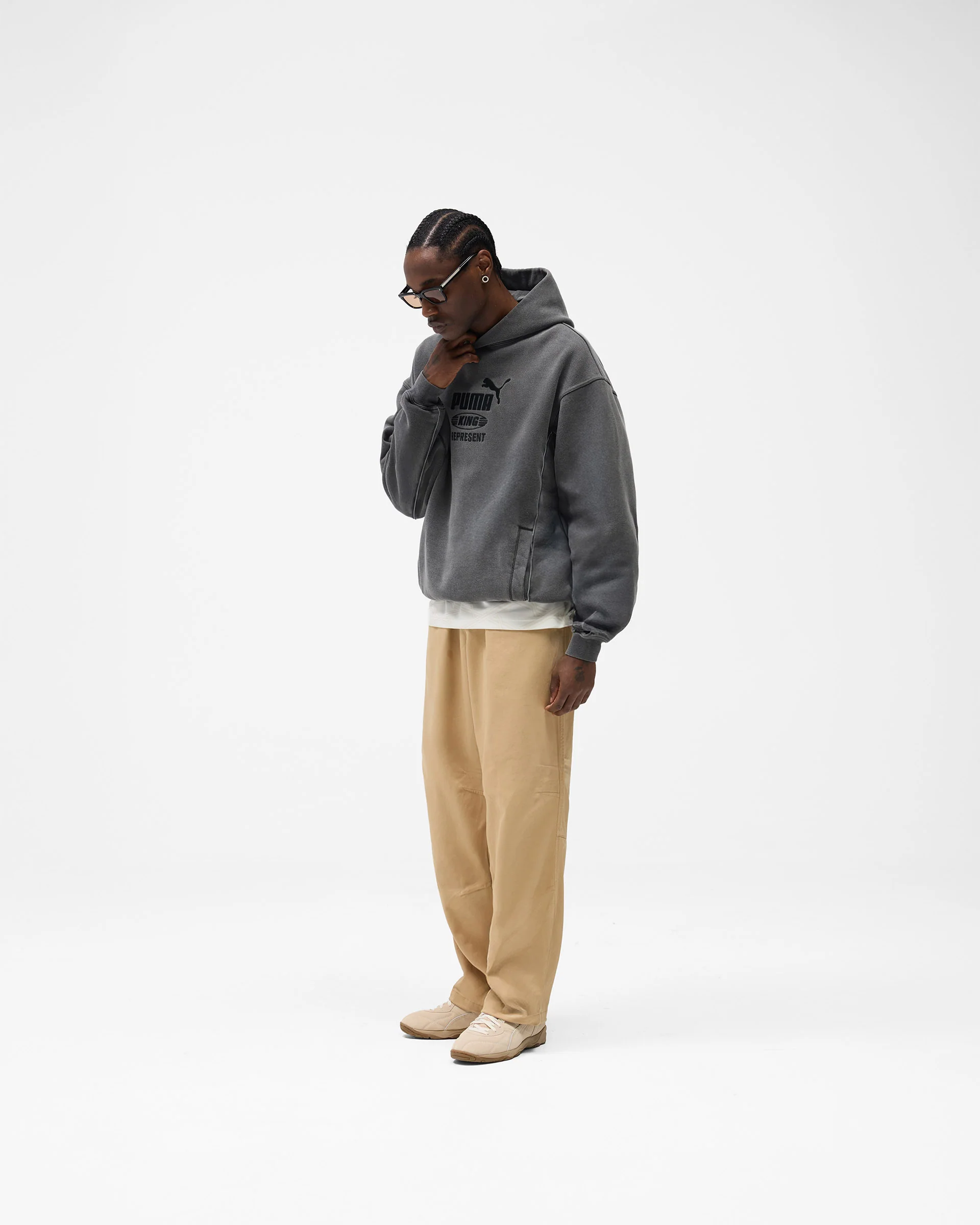Represent X Puma Graphic Hoodie - Dark Grey - Image 7