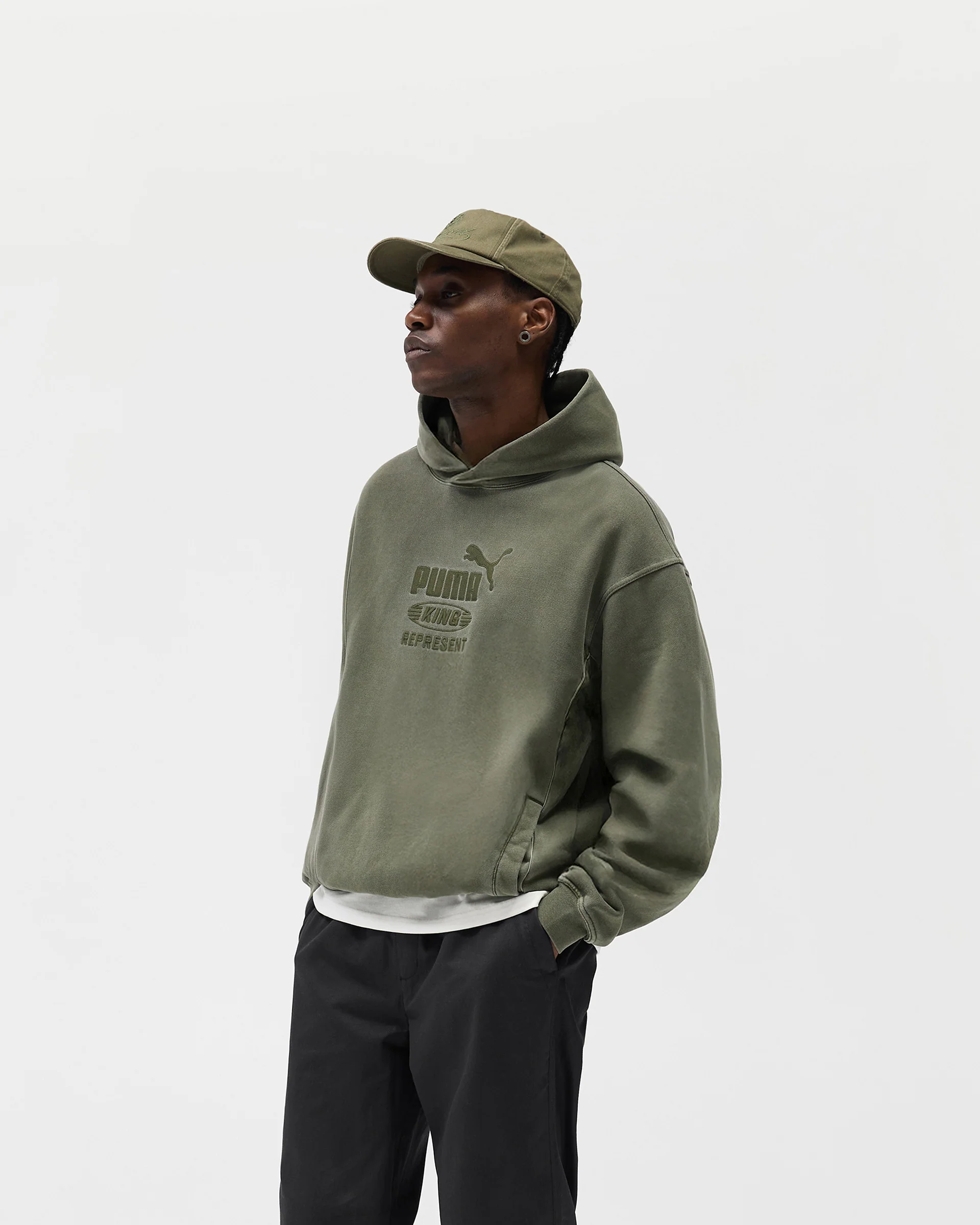 Represent X Puma Graphic Hoodie - Night Pine - Image 2