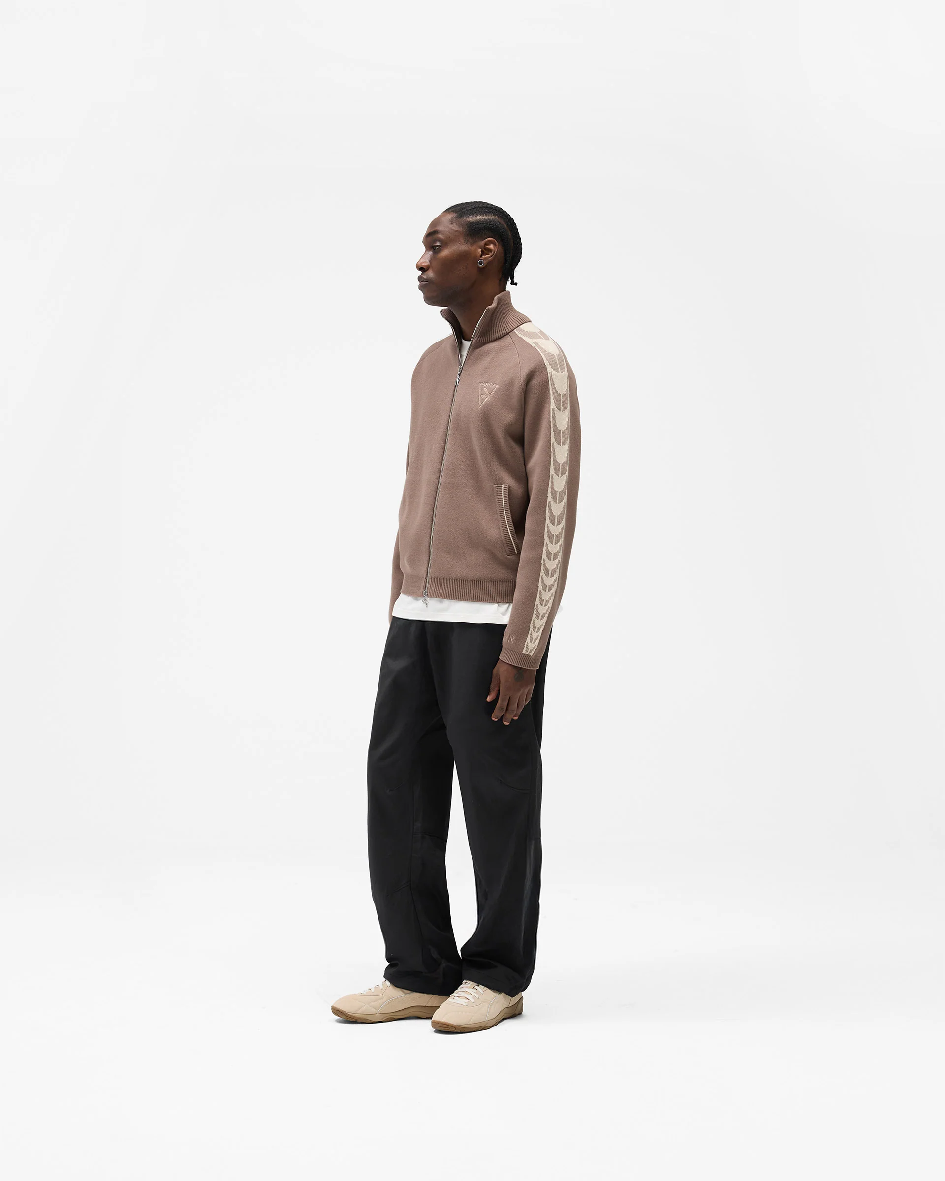 Represent X Puma T7 Knit Jacket - Pine Bark - Image 9