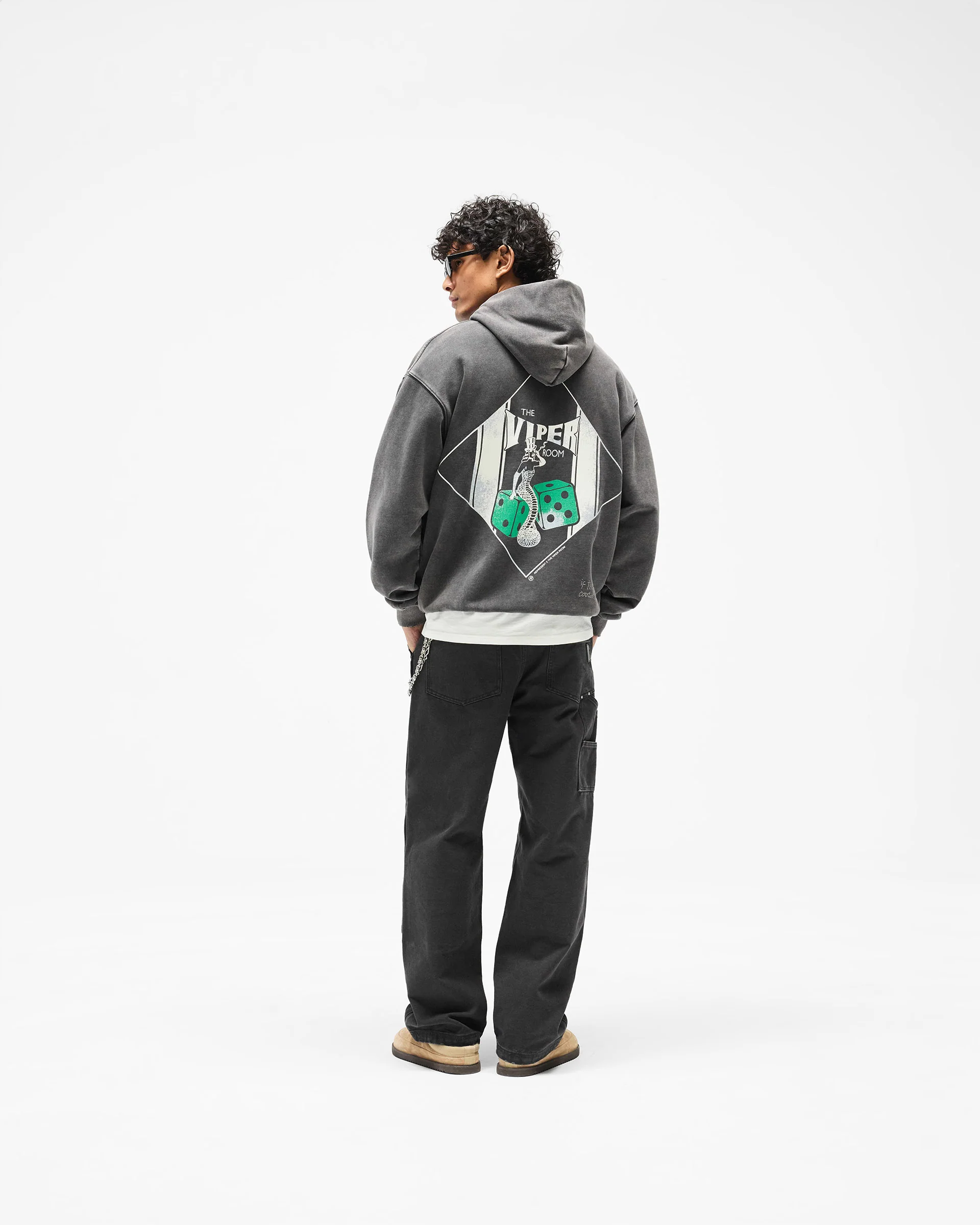Represent x The Viper Room Dice Hoodie - Vintage Grey - Image 10