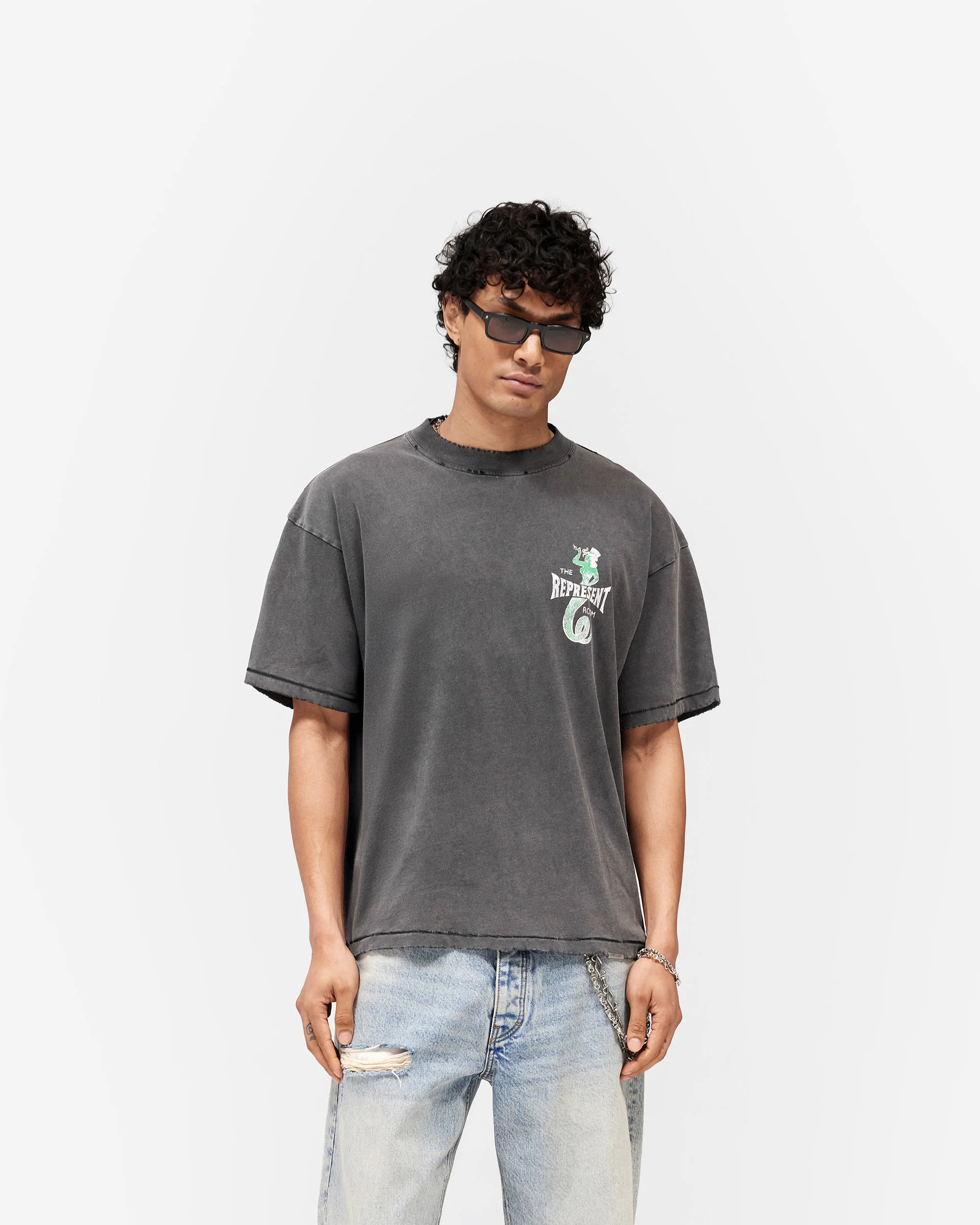 Represent x The Viper Room Dice T-Shirt - Vintage Grey - Image 3