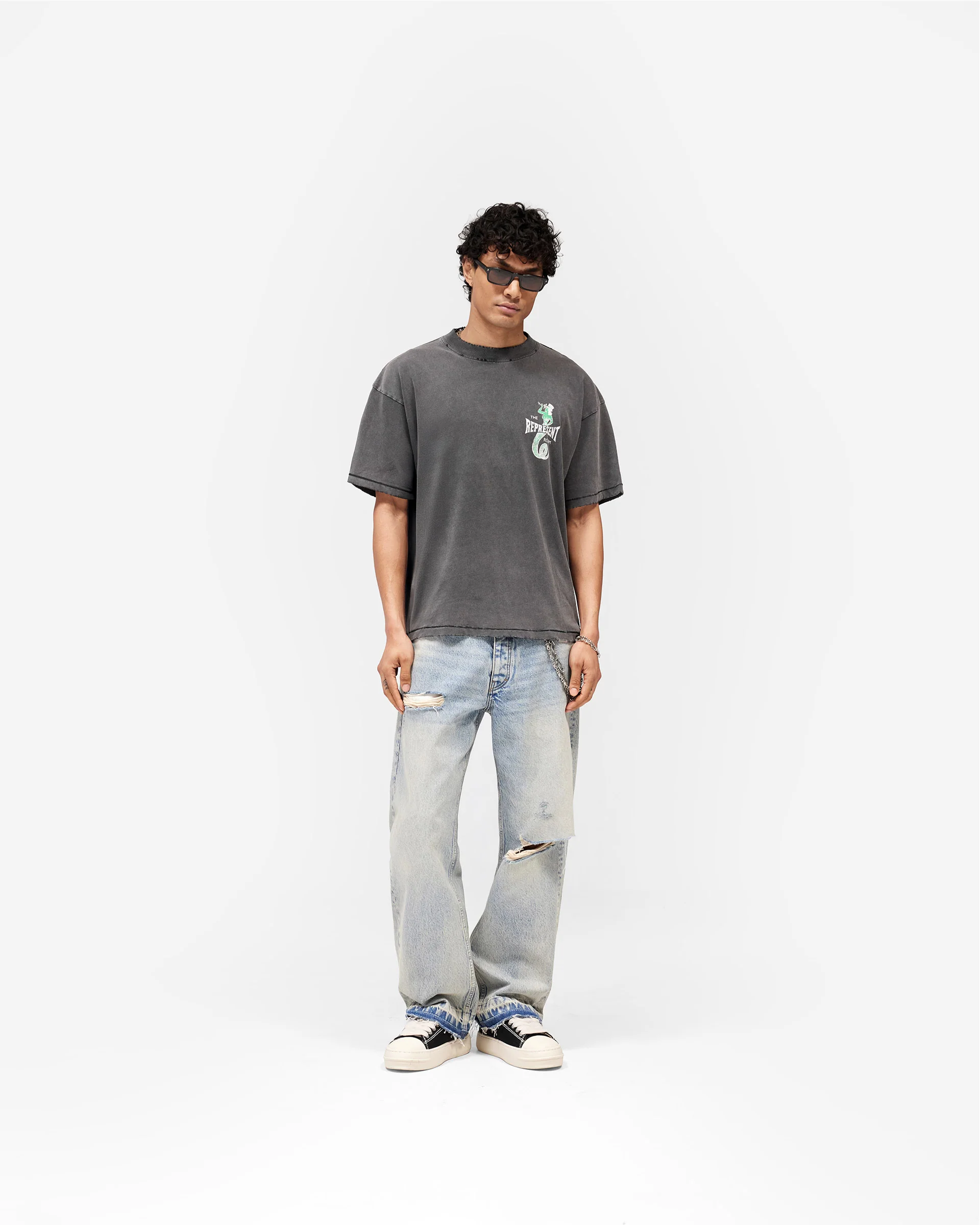 Represent x The Viper Room Dice T-Shirt - Vintage Grey - Image 7