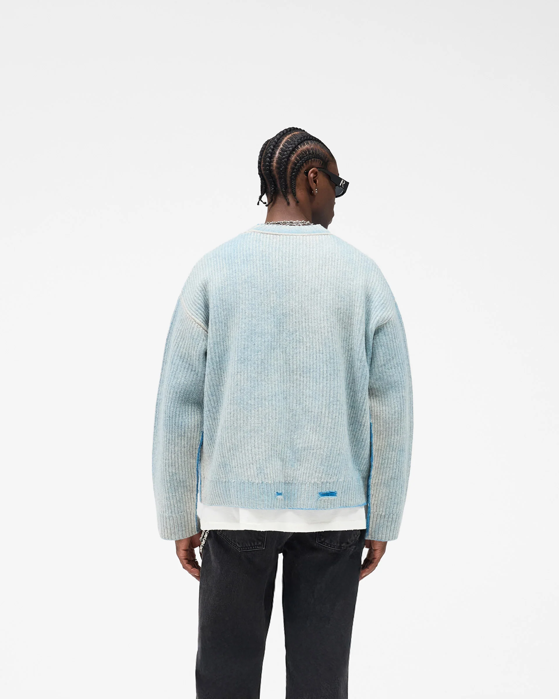 Reversible Fade Out Sweater - Cloud - Image 5