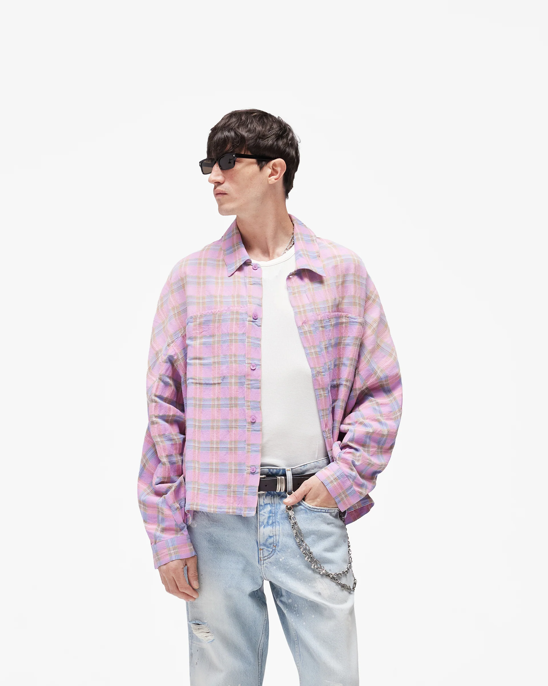 Santa Monica Flannel Shirt - Blush - Image 2