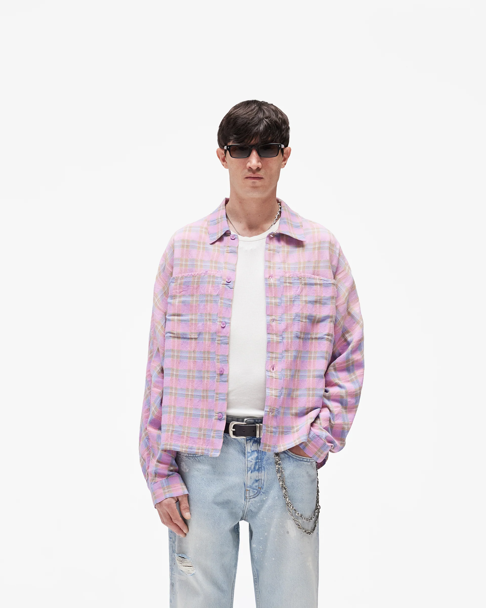 Santa Monica Flannel Shirt - Blush - Image 3
