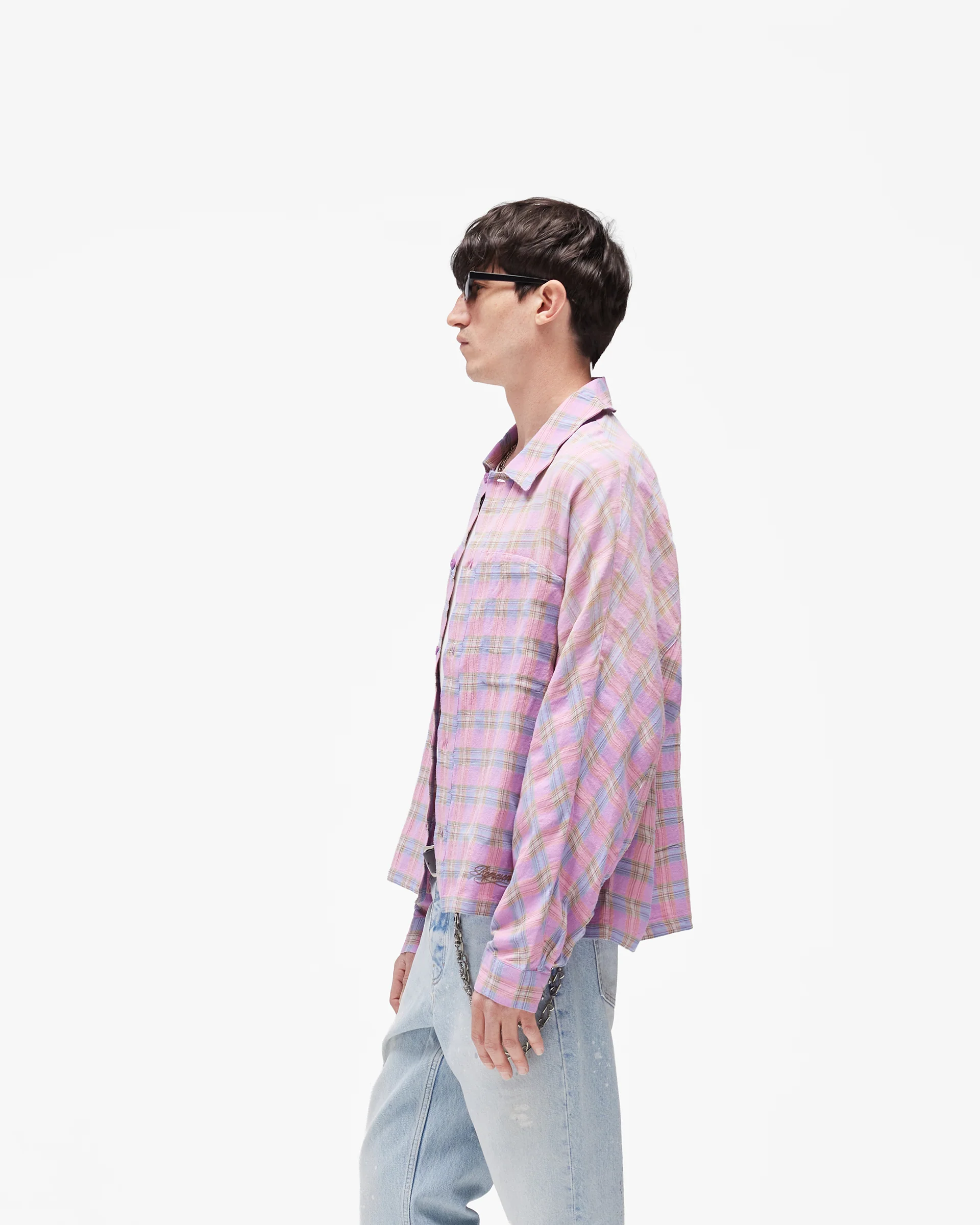 Santa Monica Flannel Shirt - Blush - Image 5