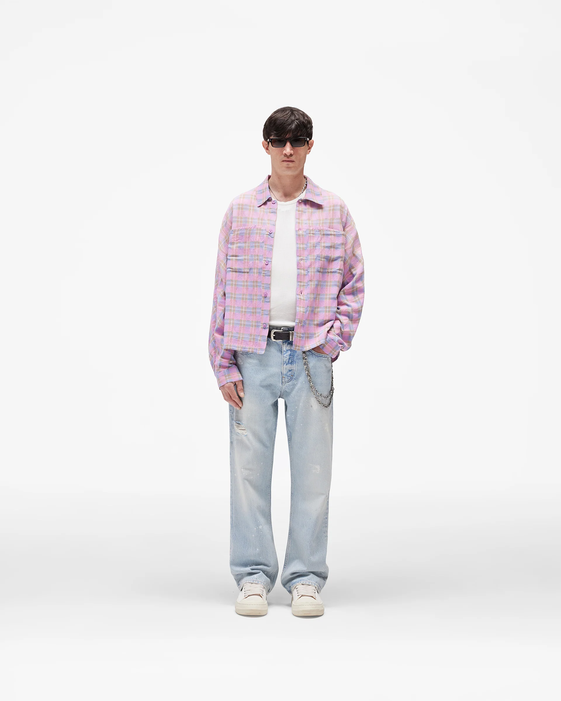 Santa Monica Flannel Shirt - Blush - Image 7