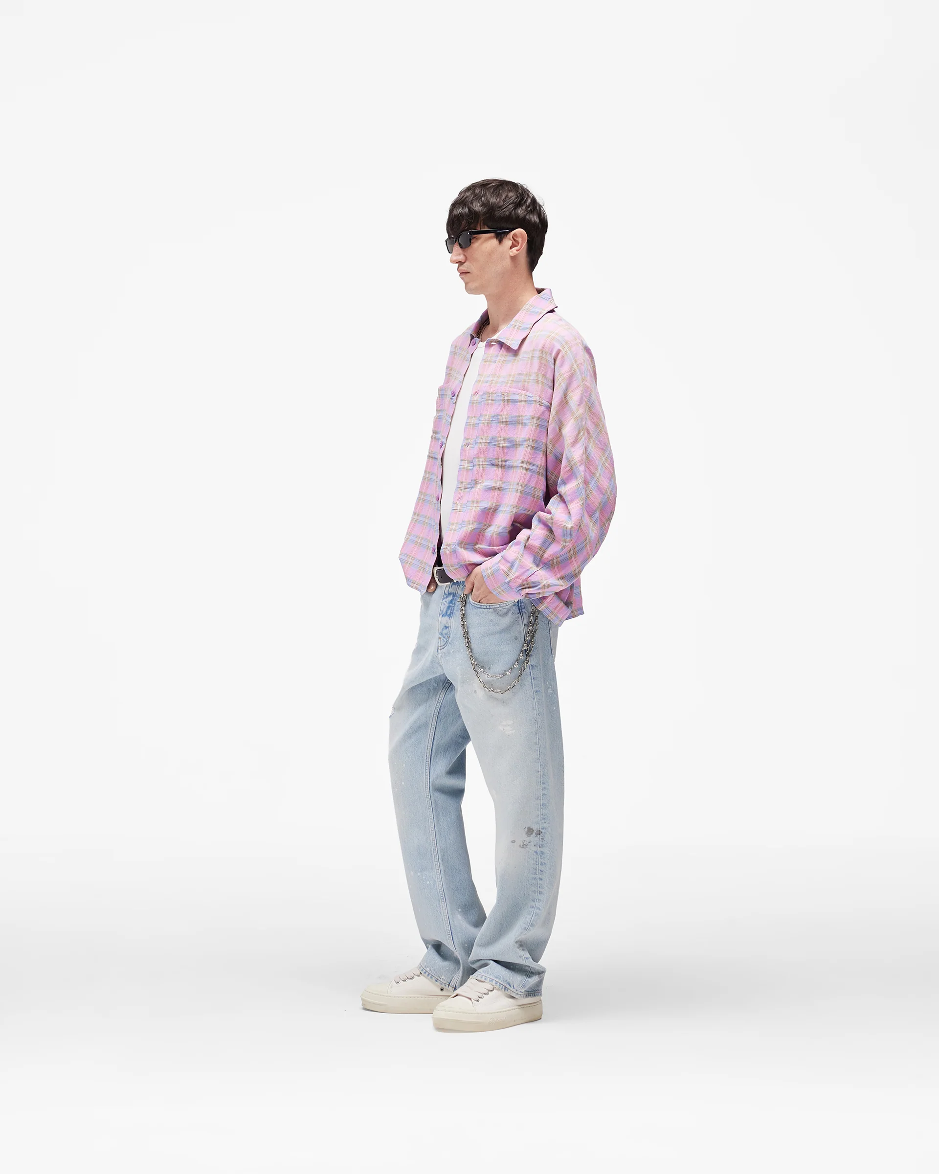 Santa Monica Flannel Shirt - Blush - Image 8