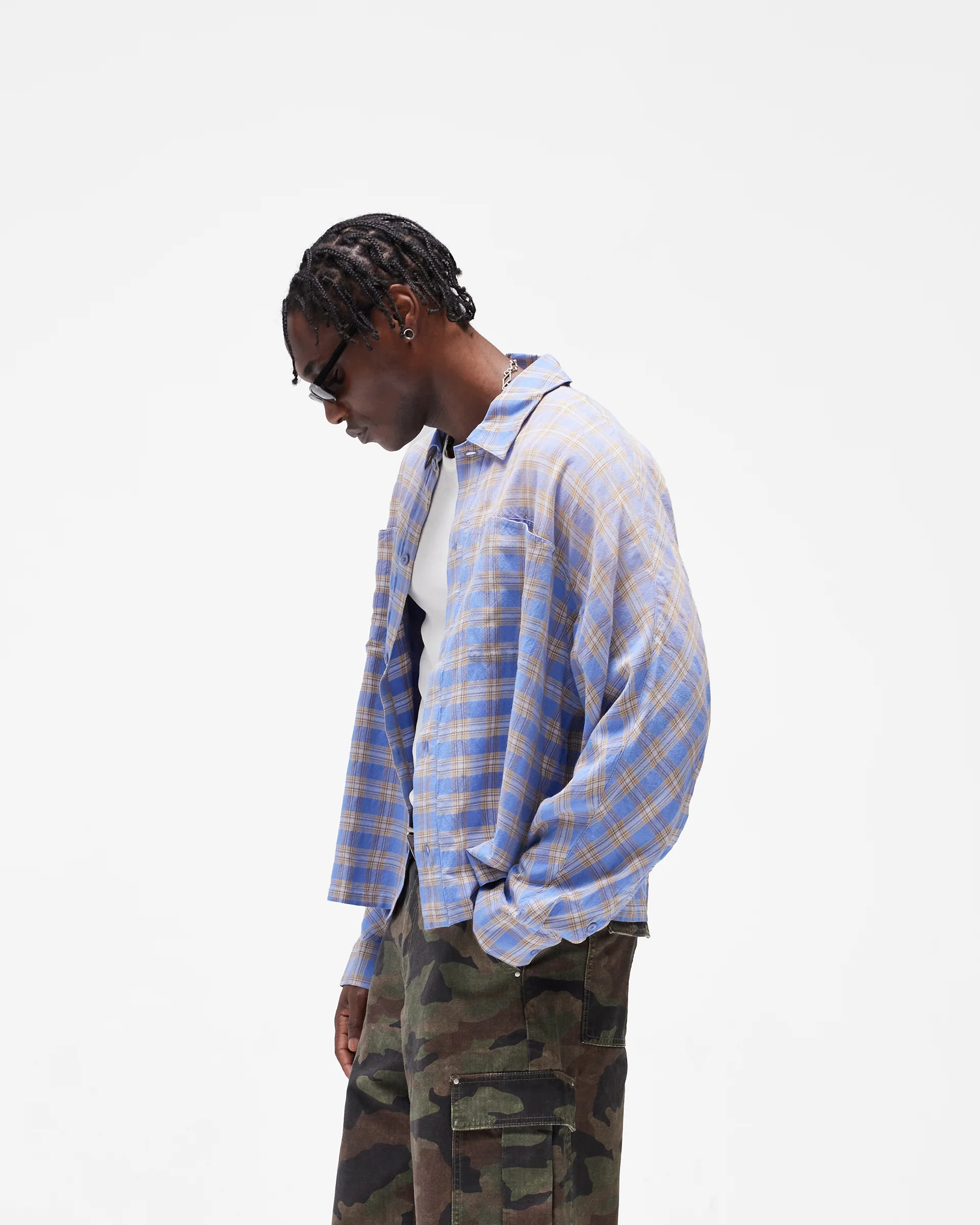 Santa Monica Flannel Shirt - Drift Blue - Image 2