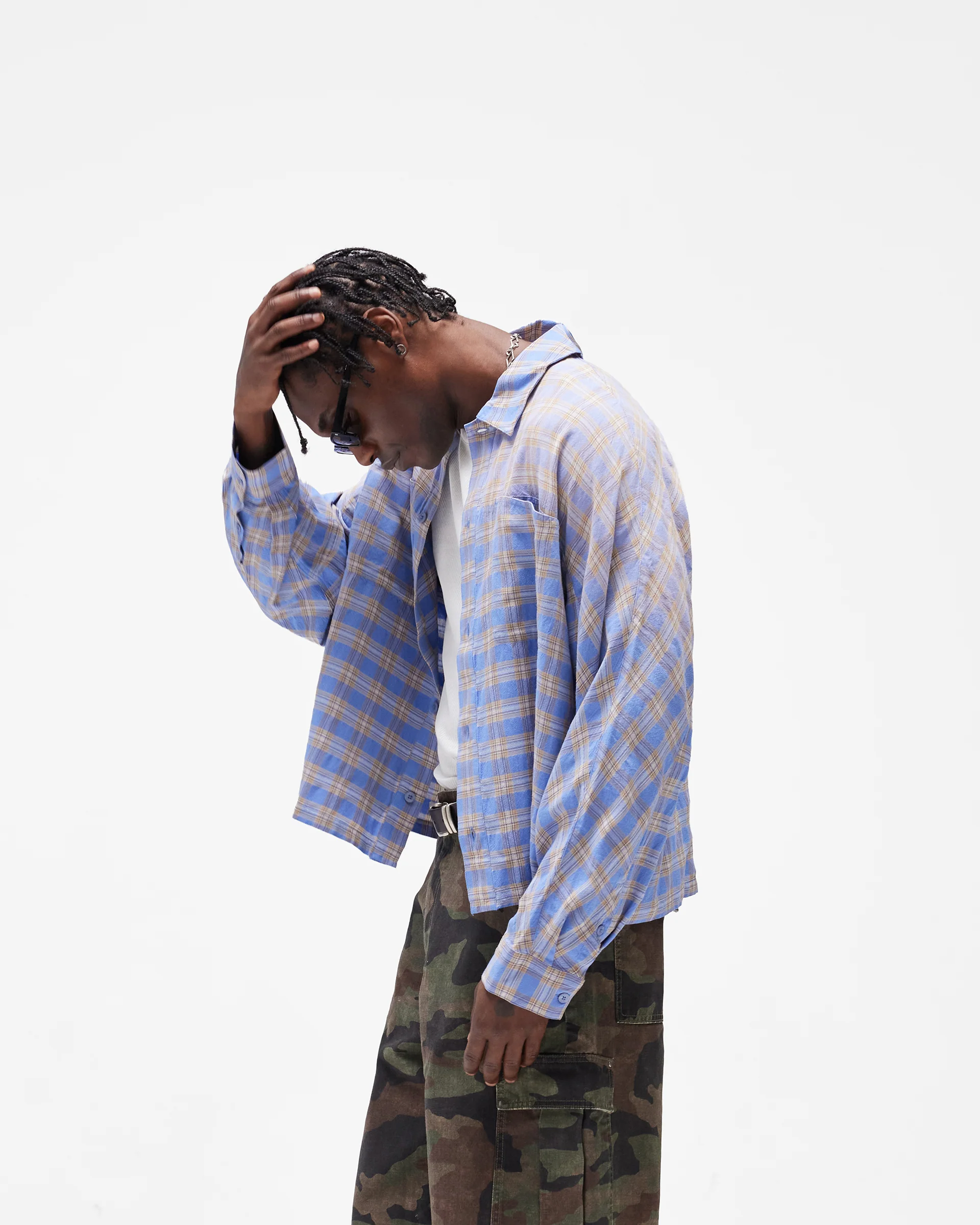 Santa Monica Flannel Shirt - Drift Blue - Image 5