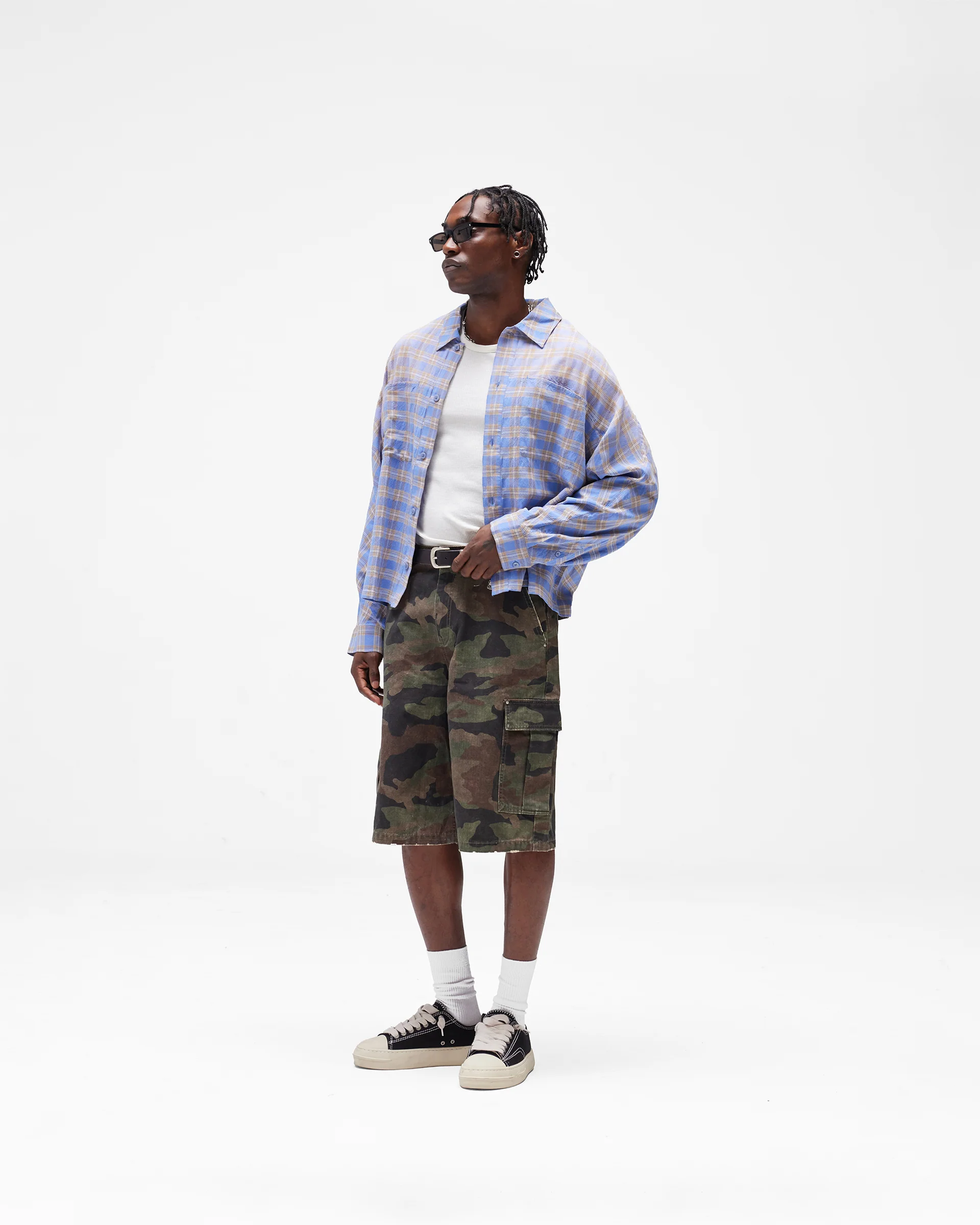 Santa Monica Flannel Shirt - Drift Blue - Image 9