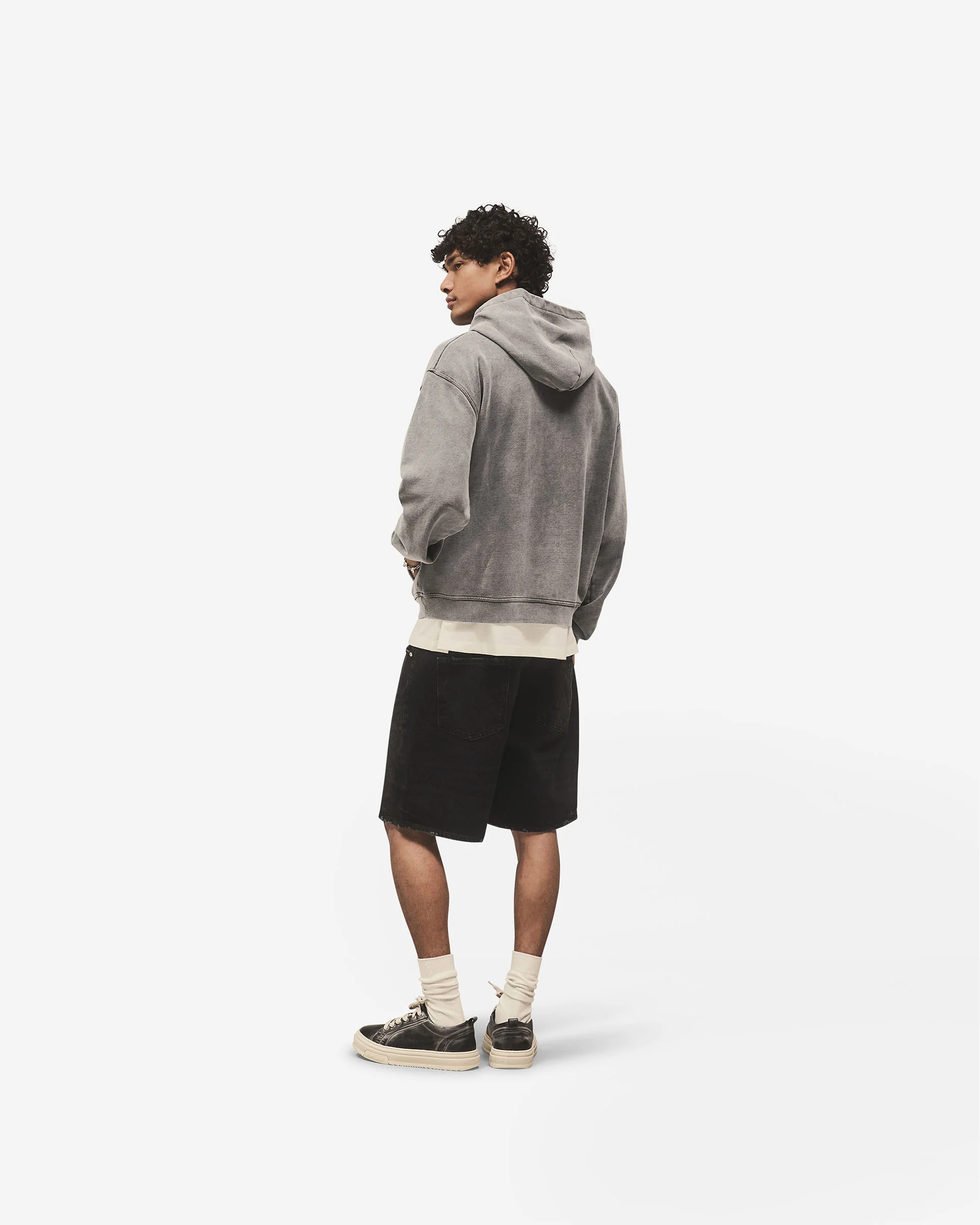 Script Logo Zip Hoodie - Vintage Grey - Image 10
