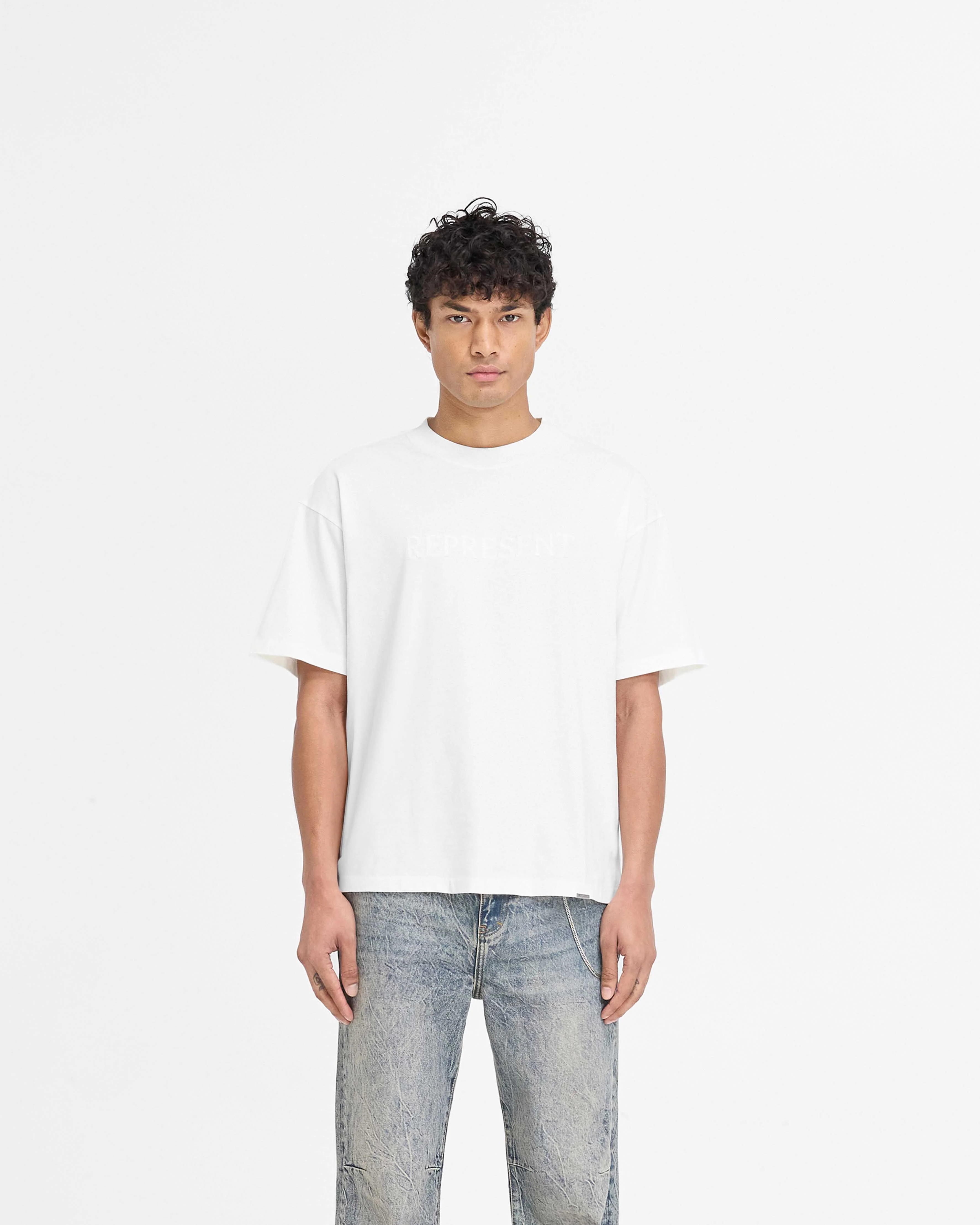 Serif Logo T-Shirt - Flat White - Image 3
