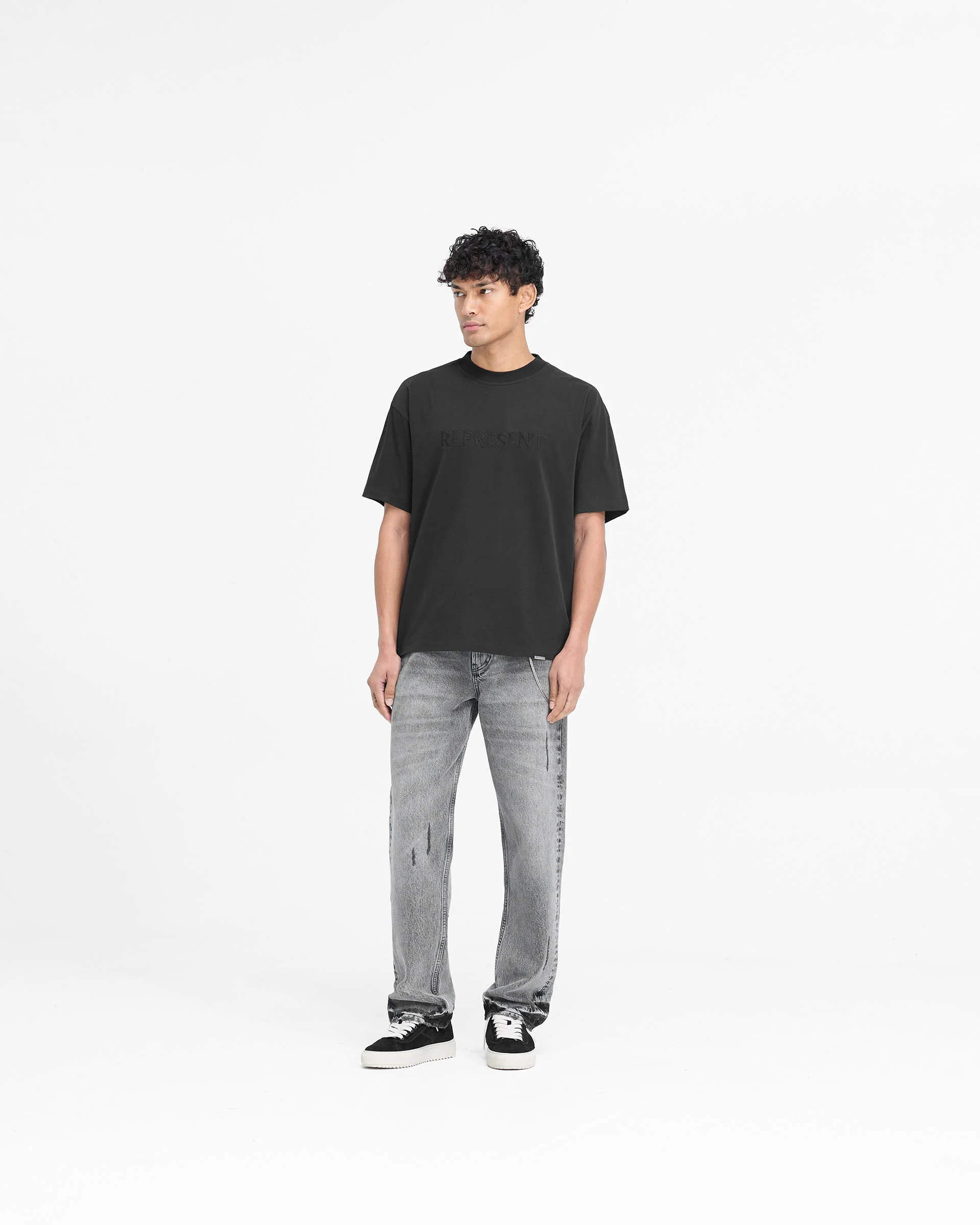Serif Logo T-Shirt - Jet Black - Image 6