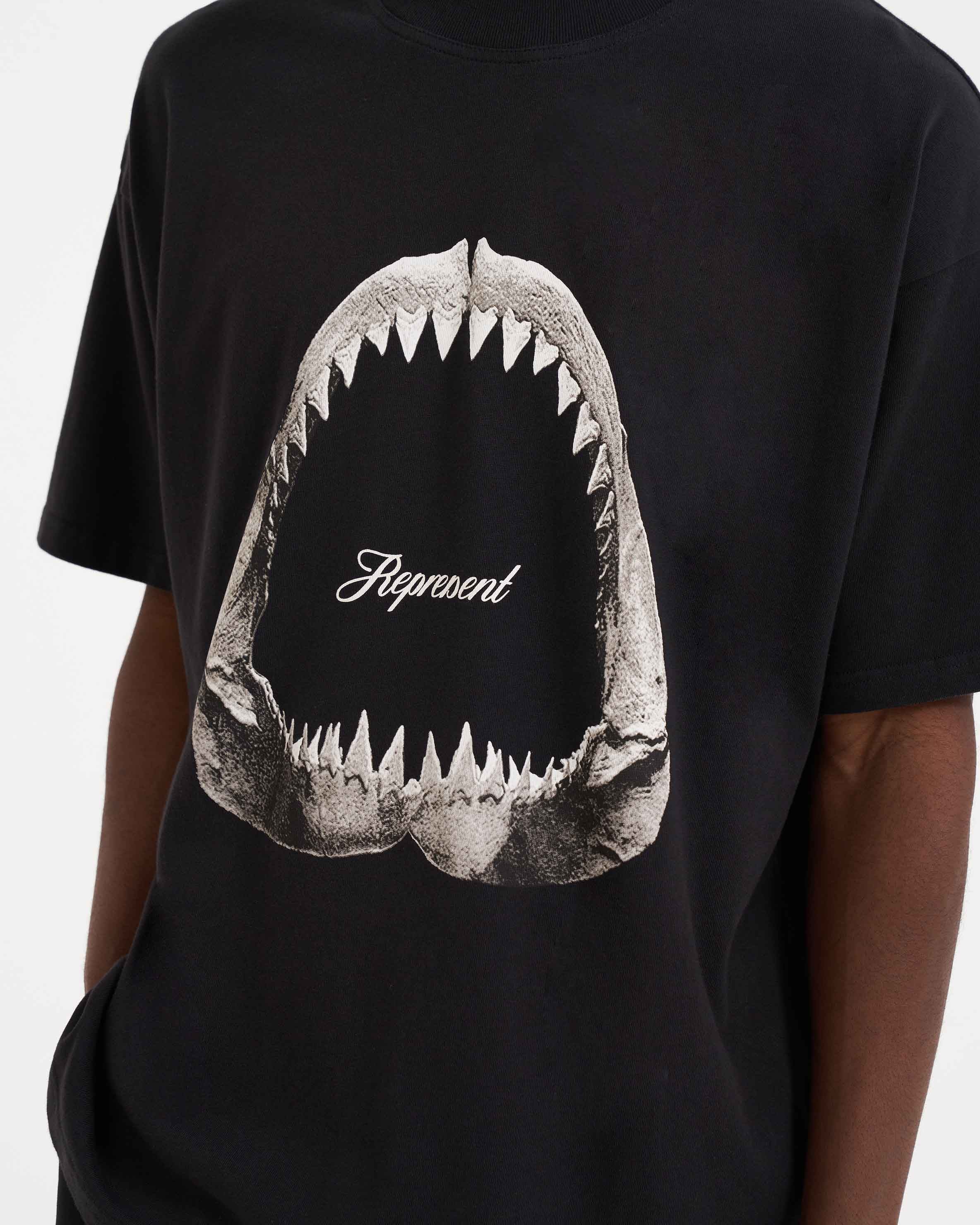 Shark Jaws T-Shirt - Off Black - Image 4