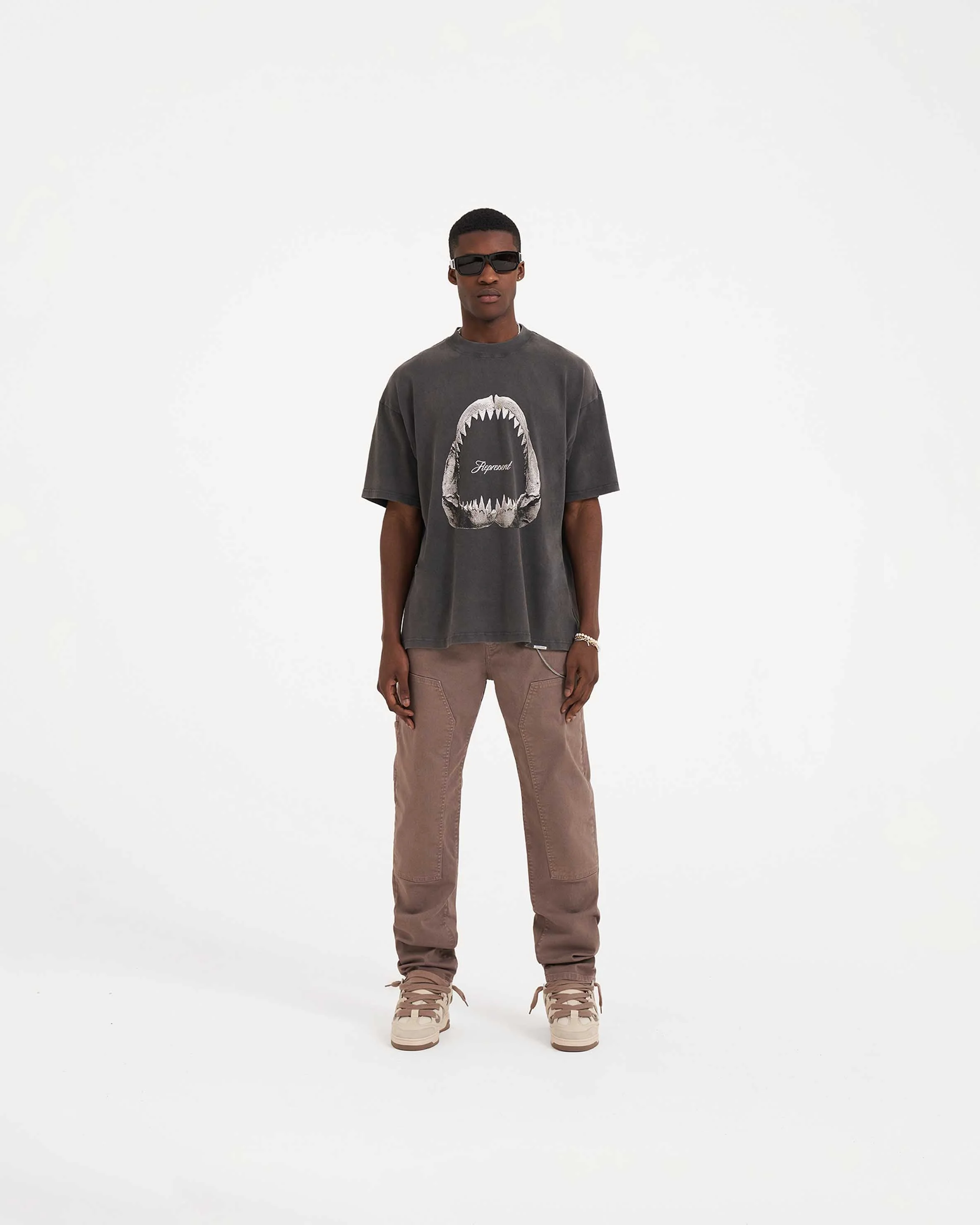 Shark Jaws T-Shirt - Vintage Grey - Image 4